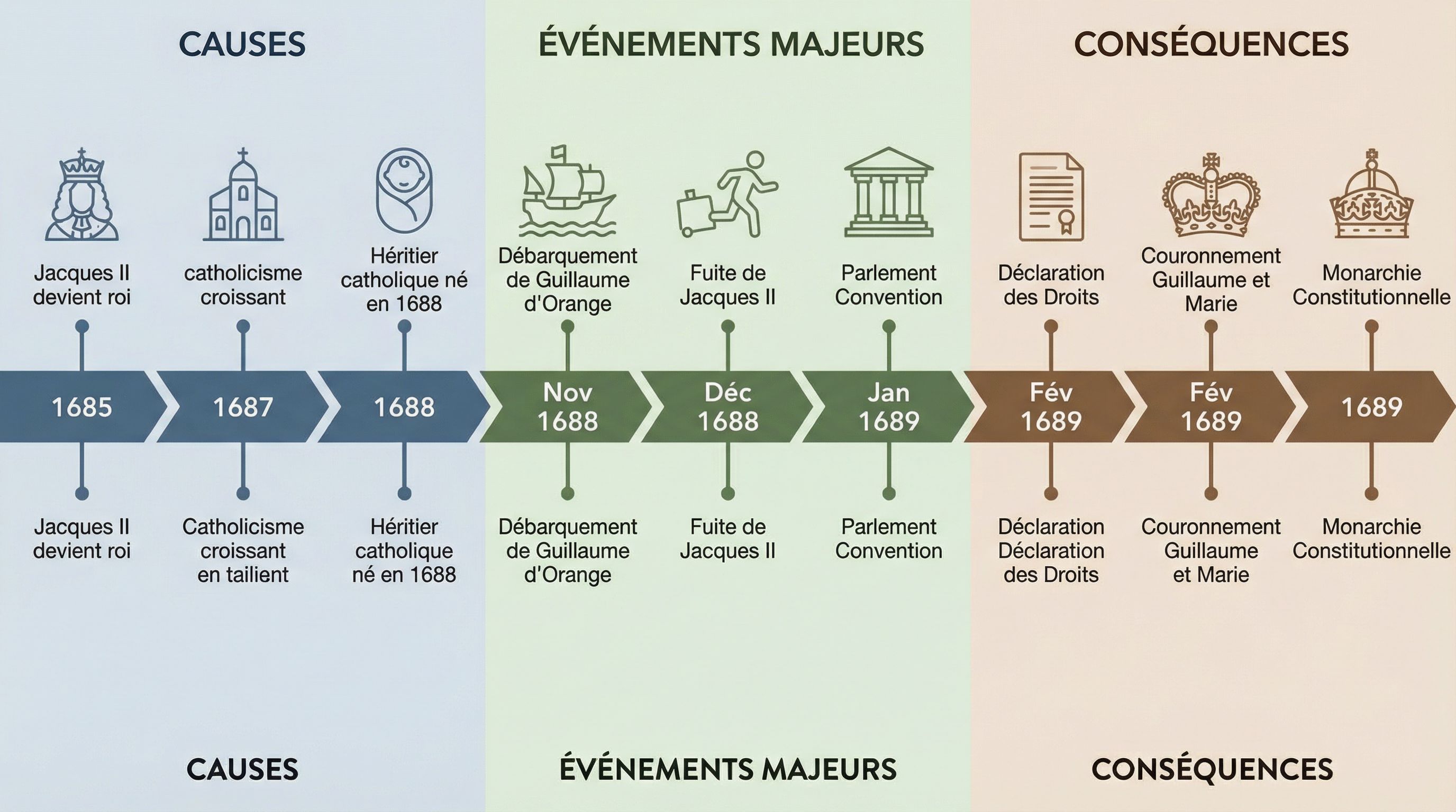 Glorieuse Révolution : leçon et exercices corrigés