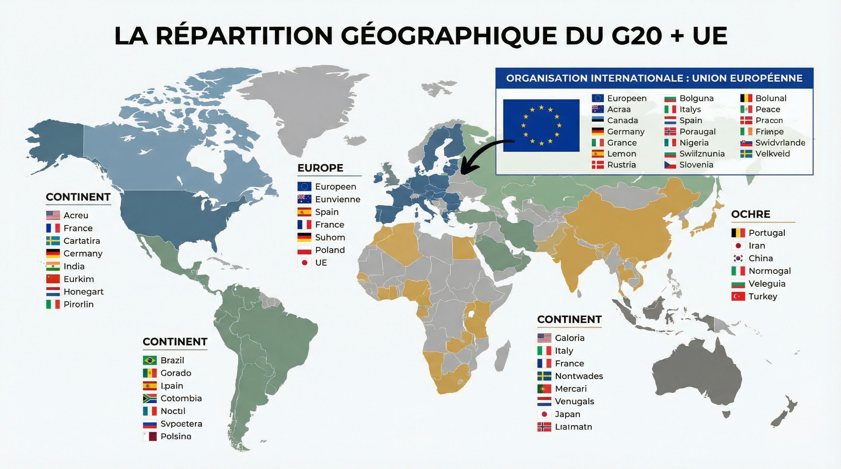 S’entraîner sur la composition du G20 en géographie