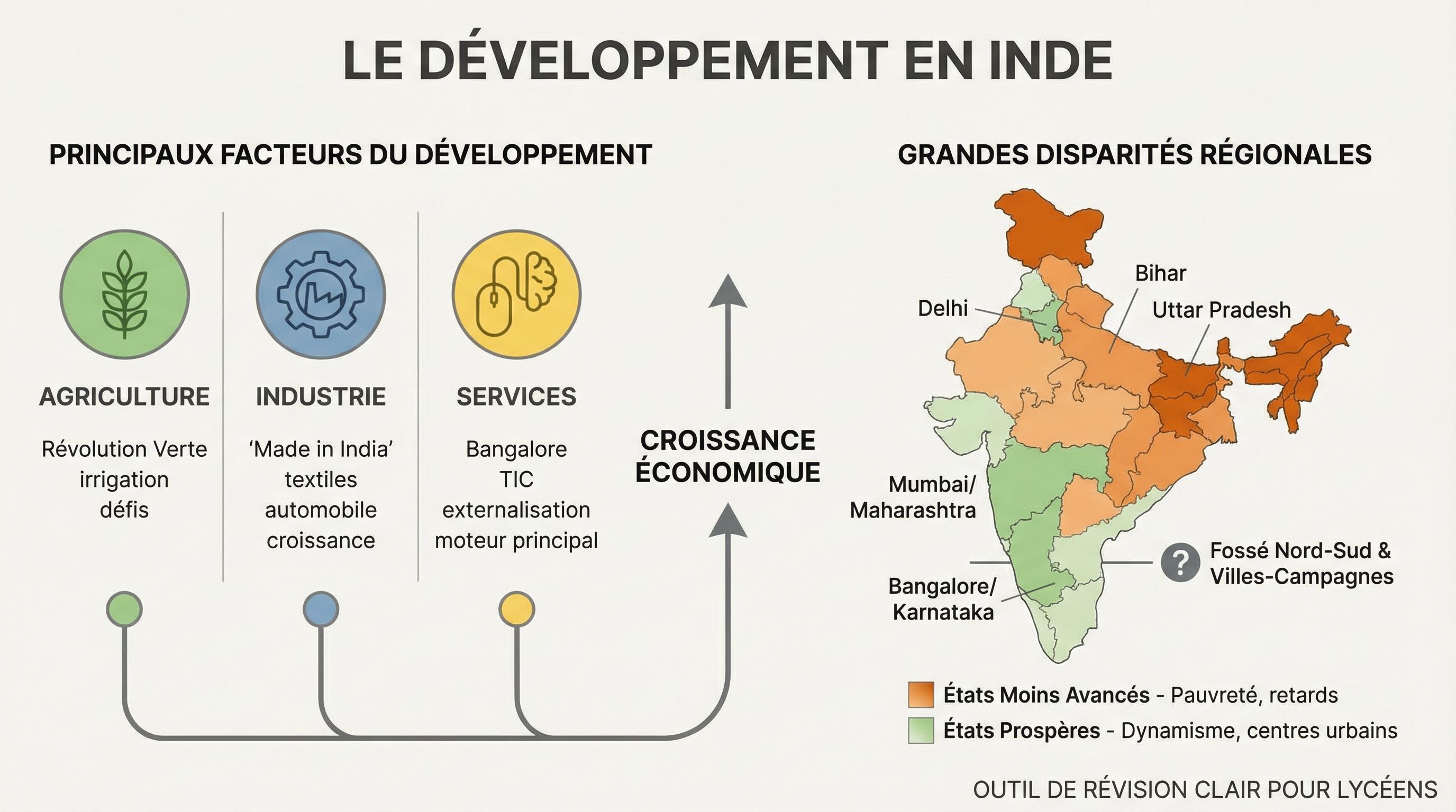 Modalités du développement en Inde : réviser et s’entraîner