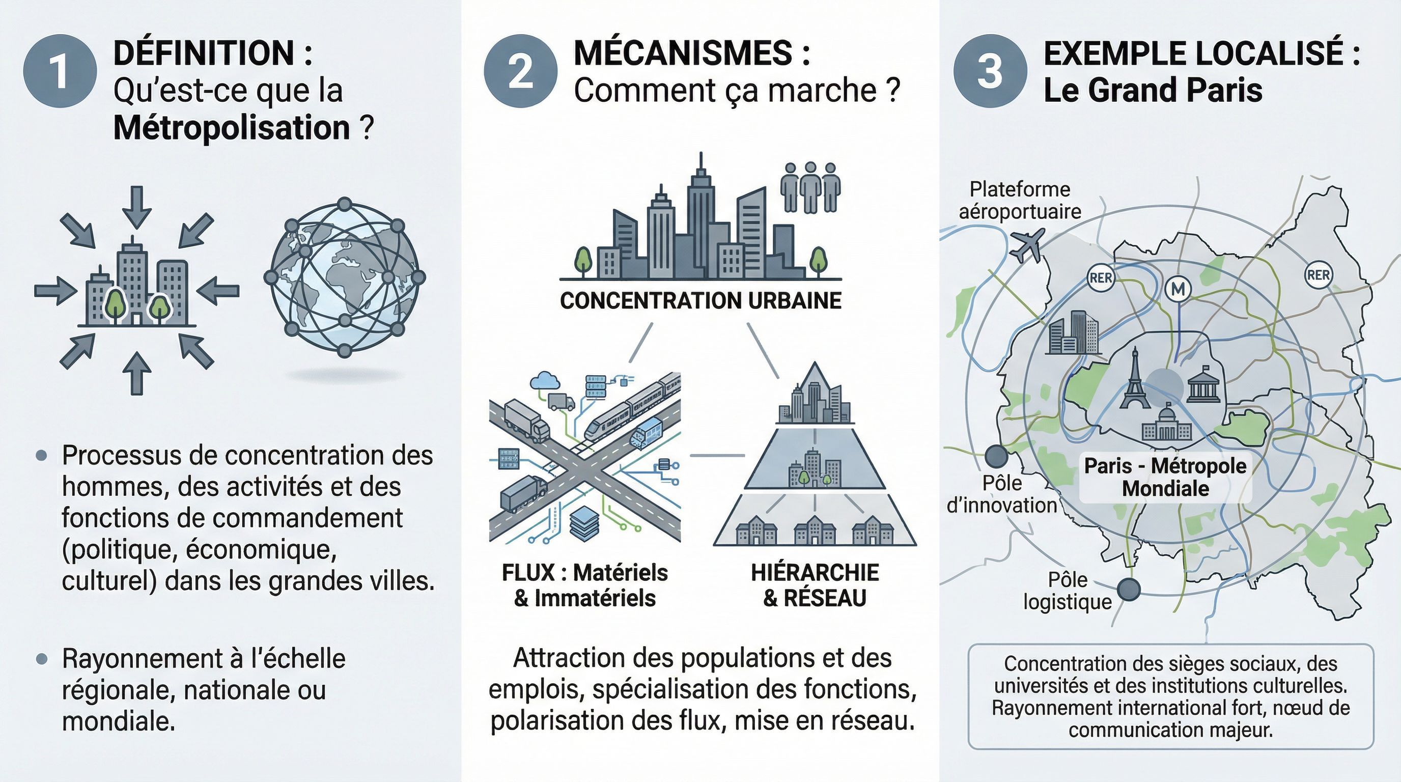 S’entraîner au devoir sur la métropolisation