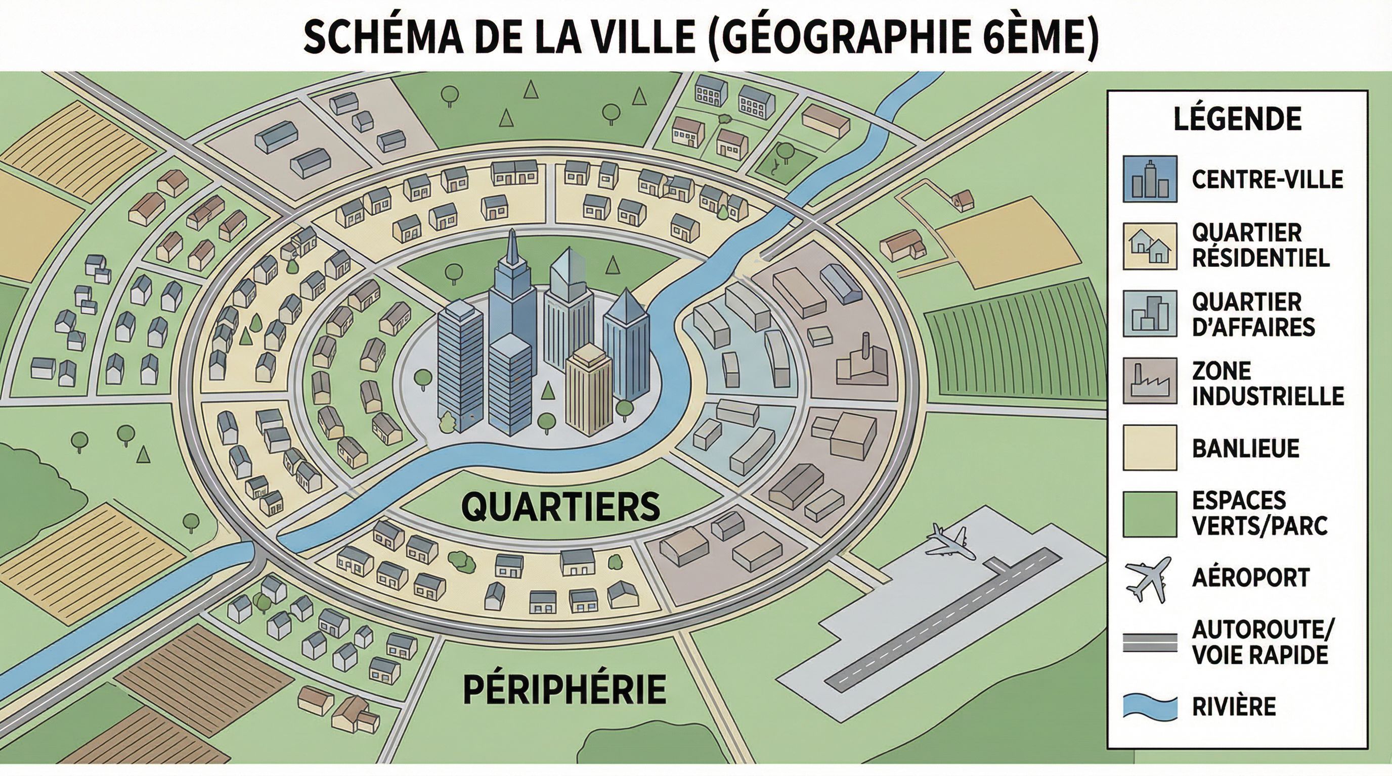 S'entraîner à habiter la ville en géographie 6ème
