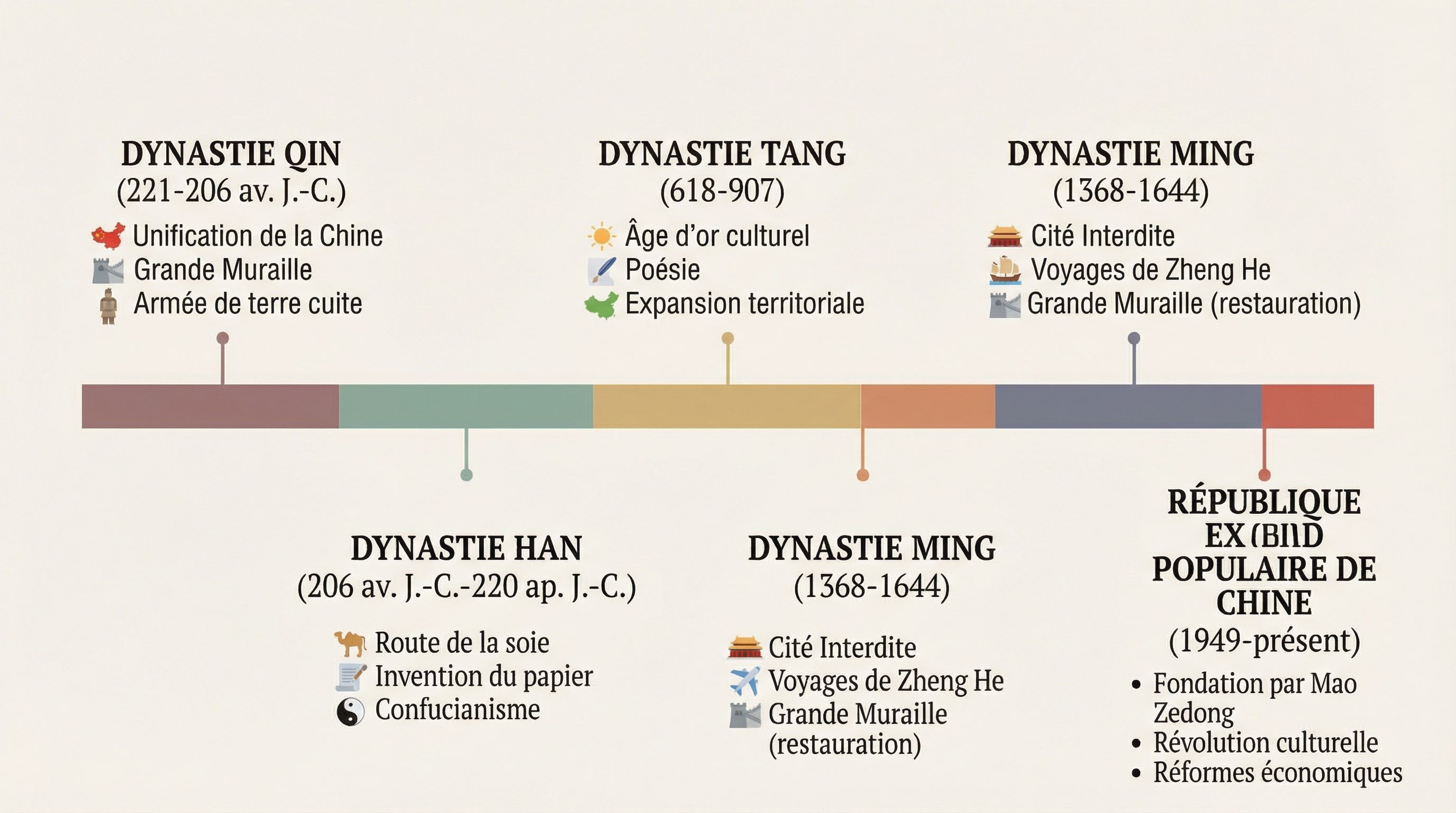 Frise chronologique Chine et exercices corrigés