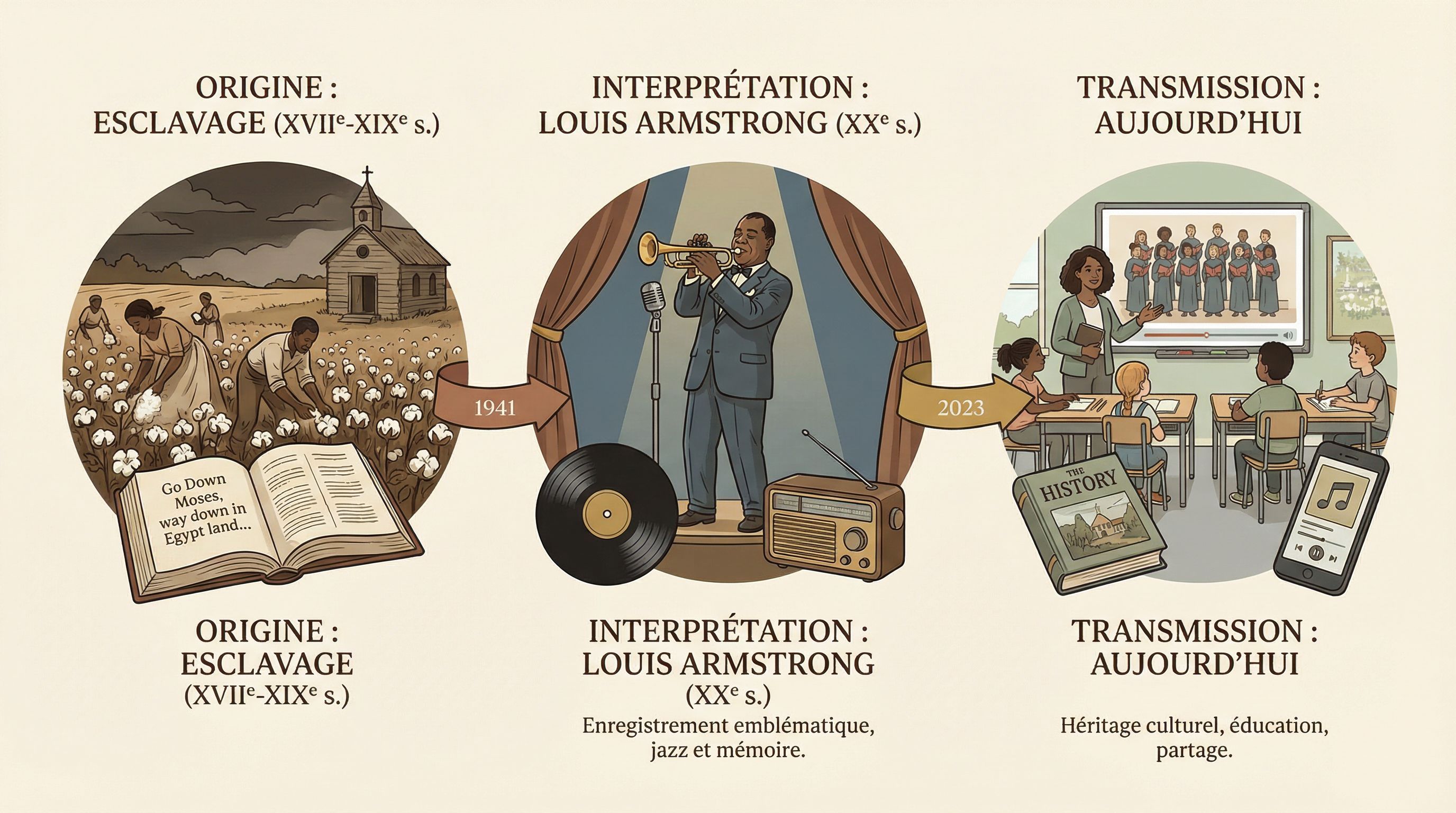 Exercices sur Go Down Moses de Louis Armstrong