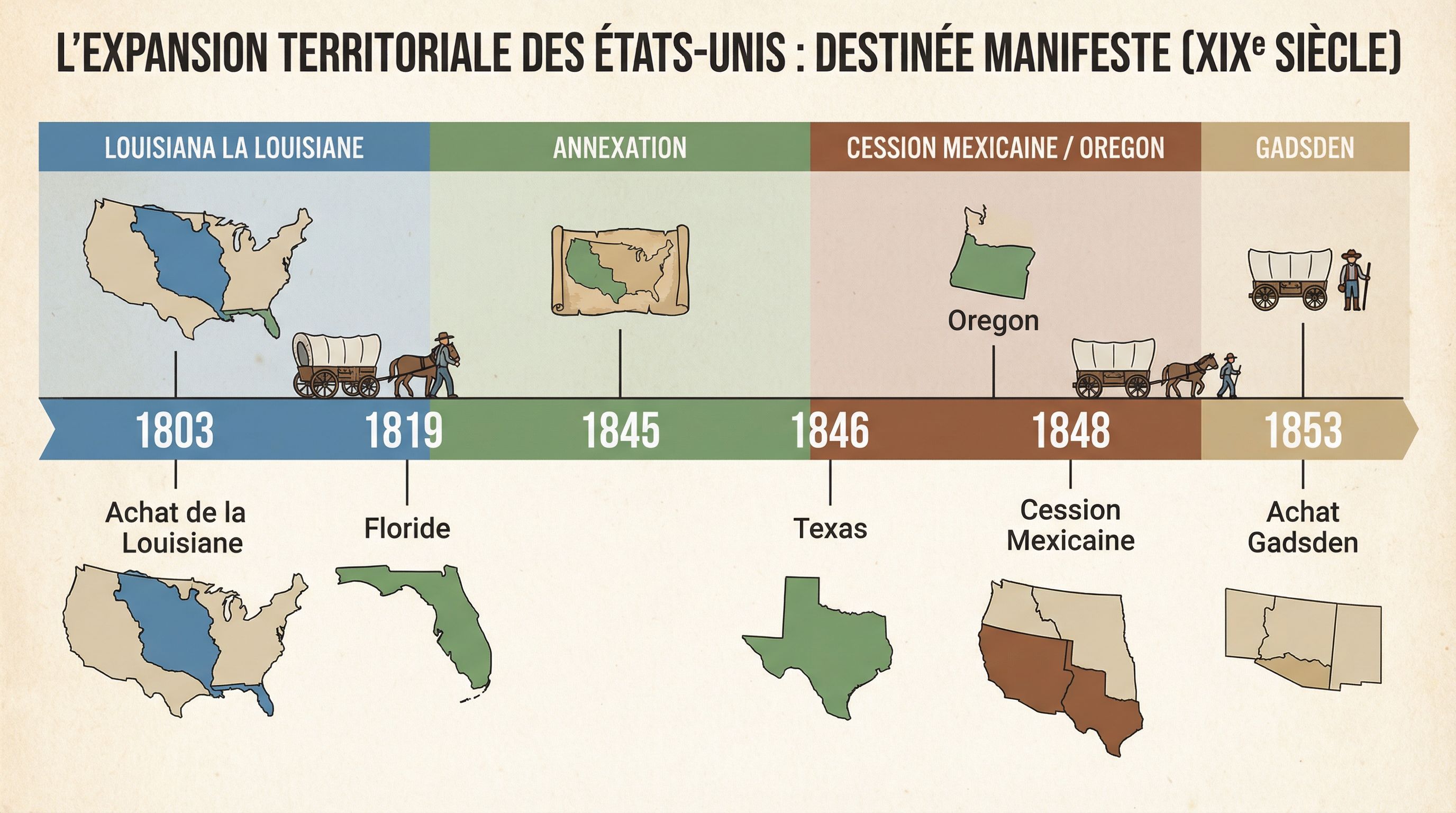Exercices sur la destinée manifeste au lycée