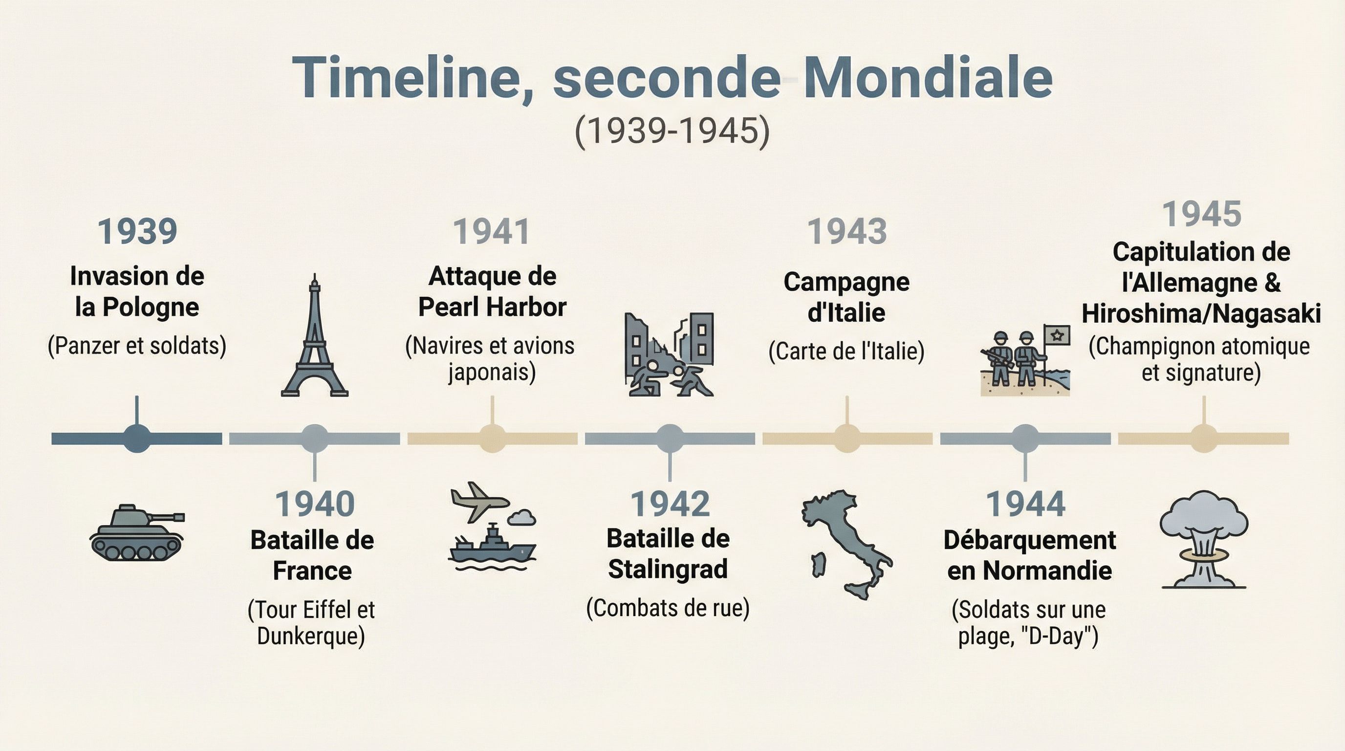 S’entraîner sur la Seconde Guerre mondiale au bac