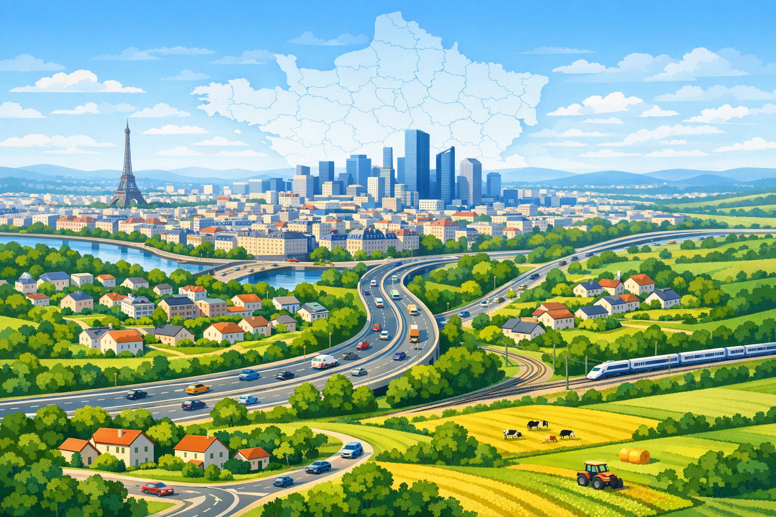 Aire urbaine France : définition simple et exemples