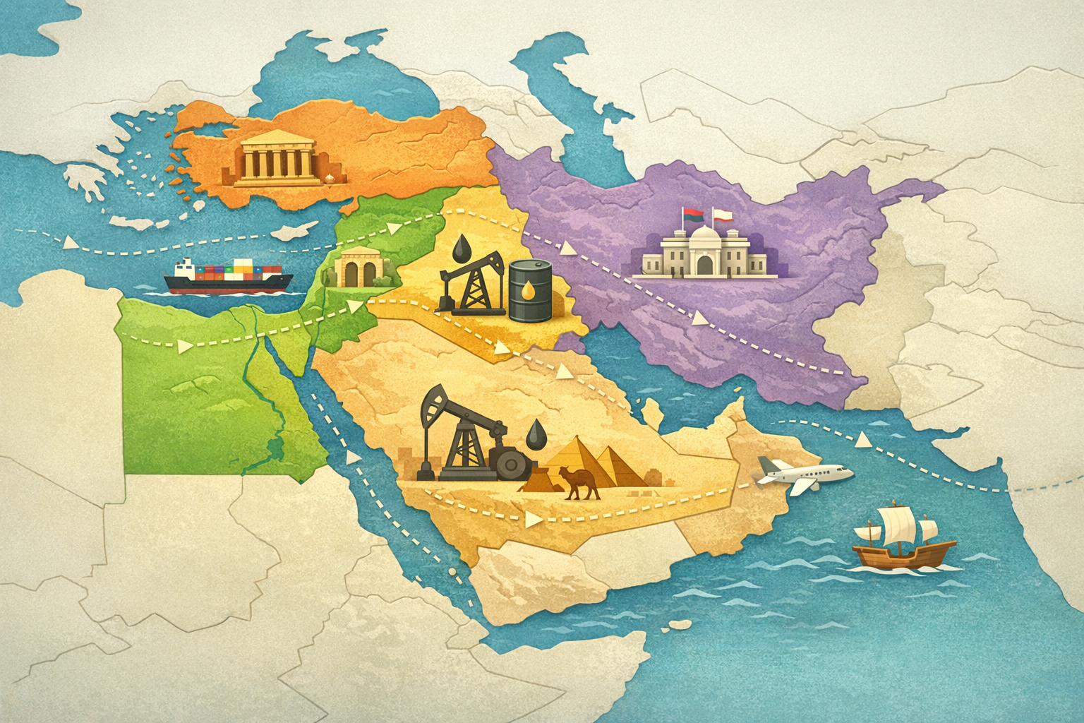 Asie de l'Ouest : définition, carte et enjeux essentiels