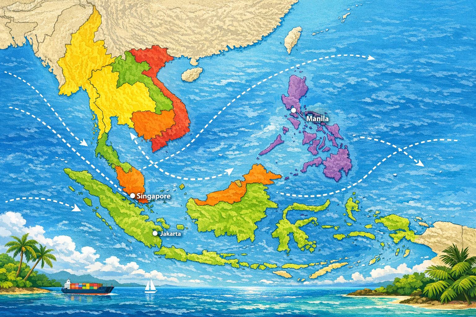 L’Asie du Sud-Est : repères, pays et enjeux clés