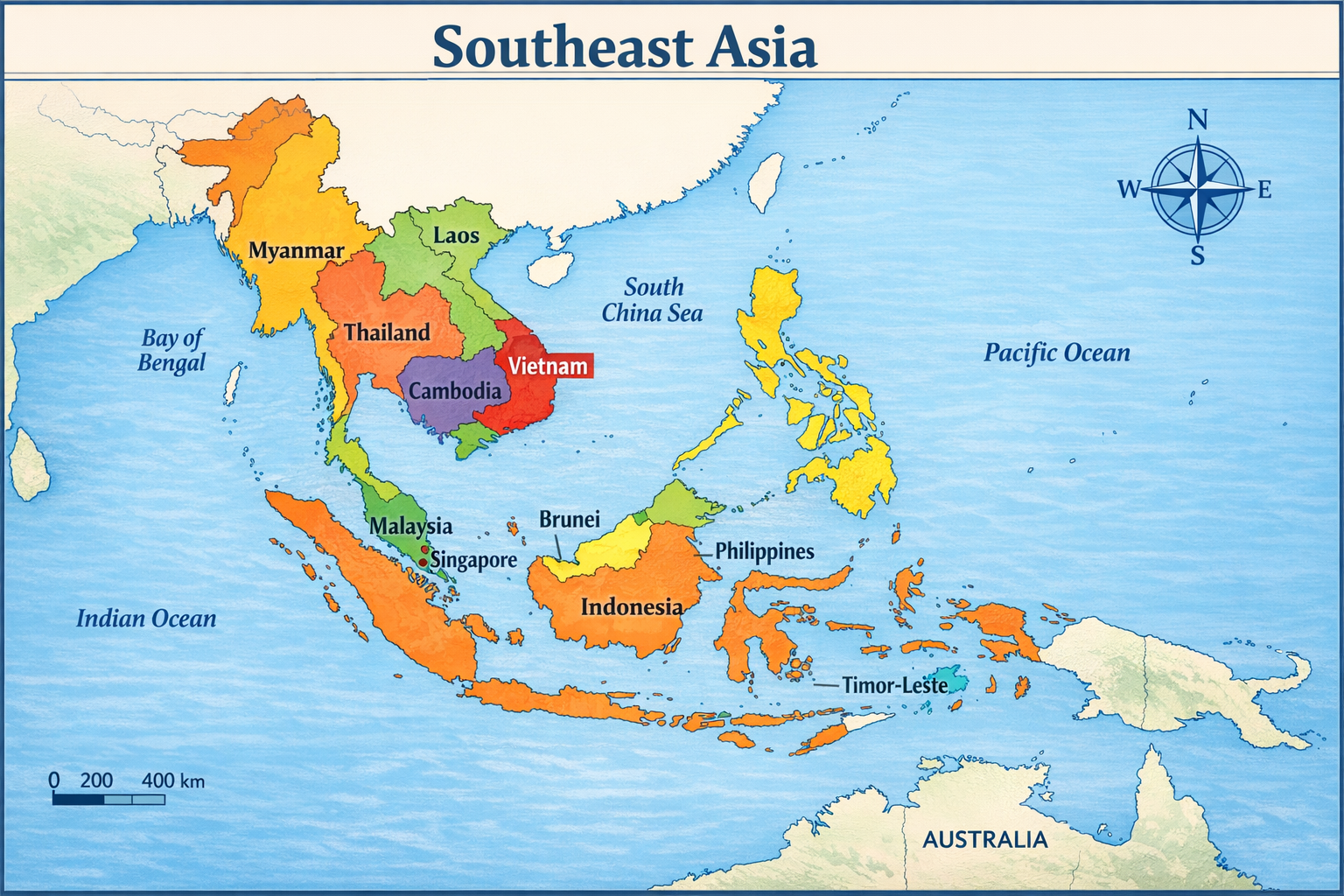 Asie du Sud-Est pays : la liste complète et les repères clés