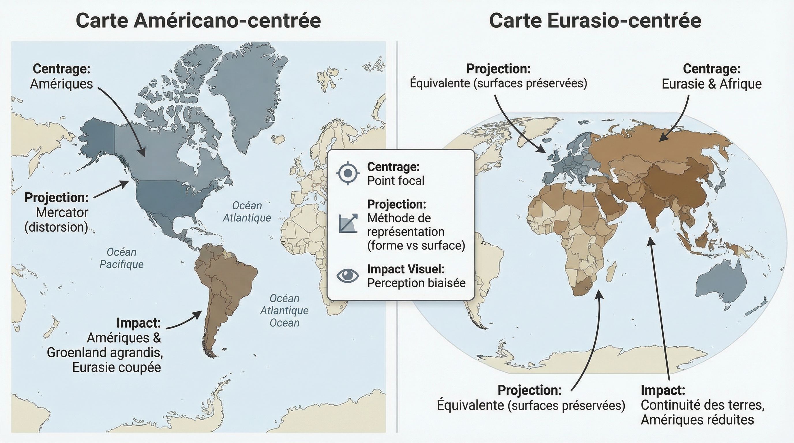 Exercices sur la carte américano centrée