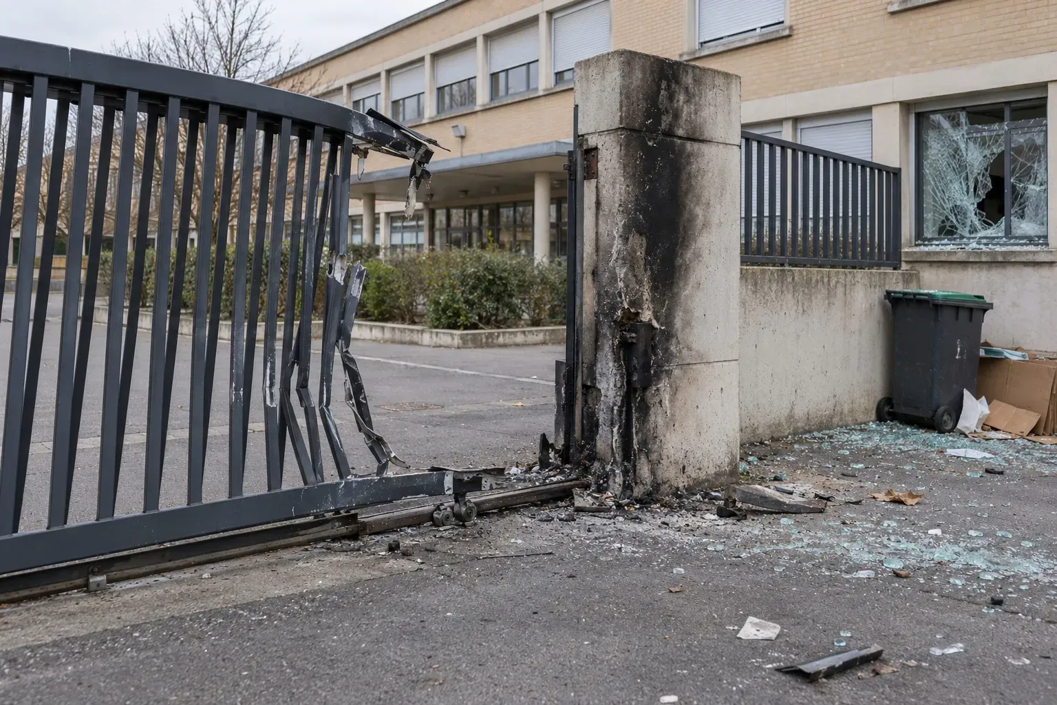 Blocages de lycées : près d'un million d'euros de dégâts en Ile-de-France, portails détruits