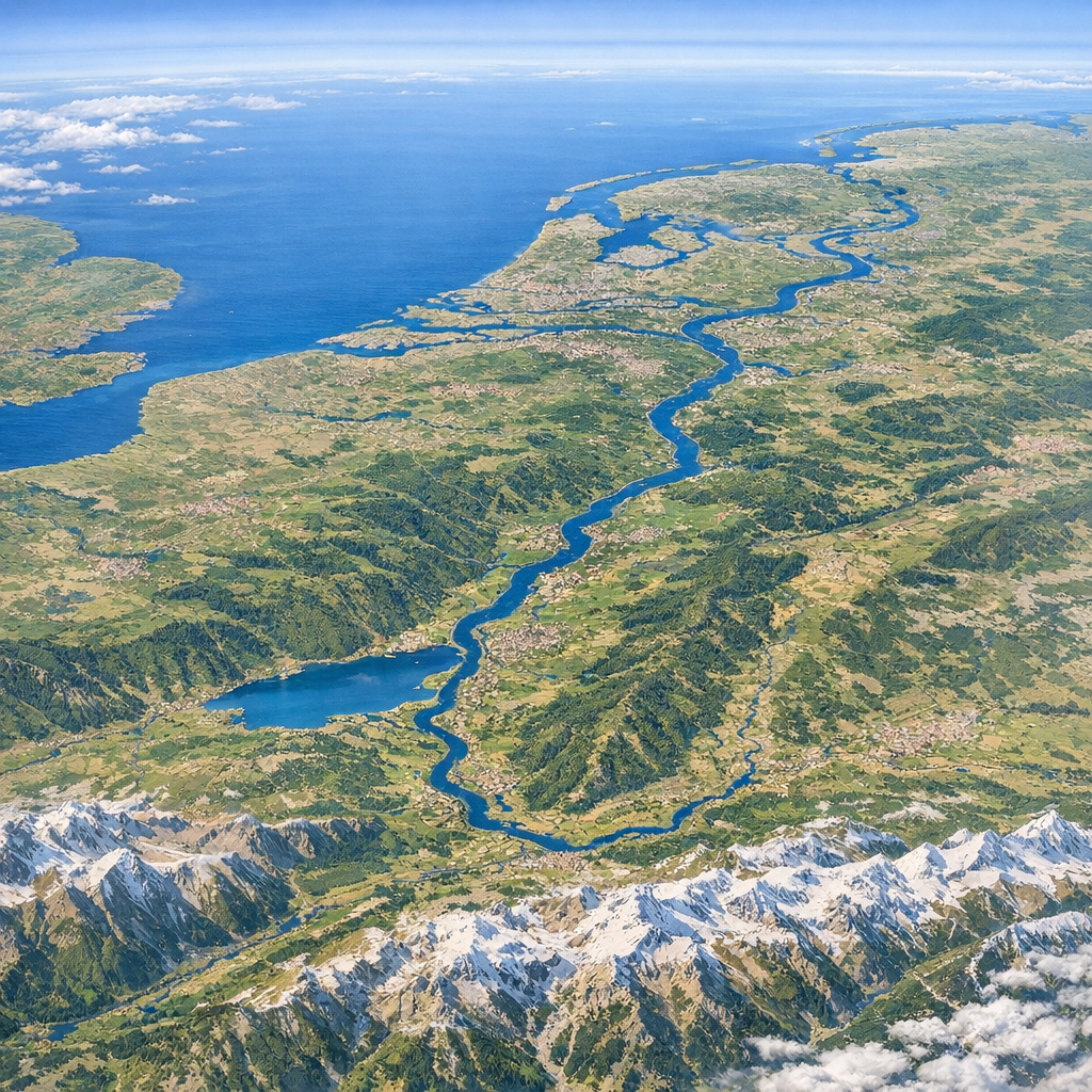 La carte du Rhin : localisation, tracé et repères essentiels – lycée