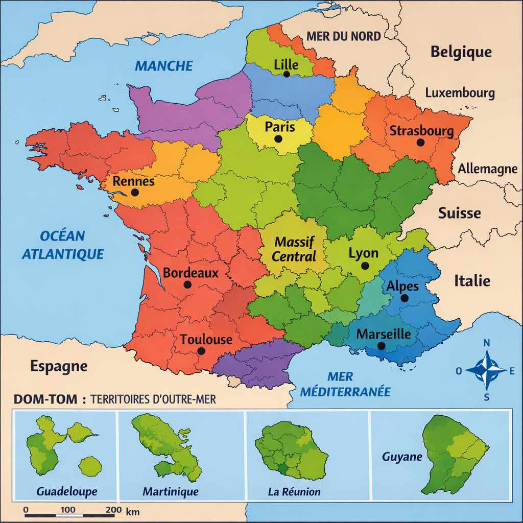 Carte géographie France : lire, comprendre et réussir au bac