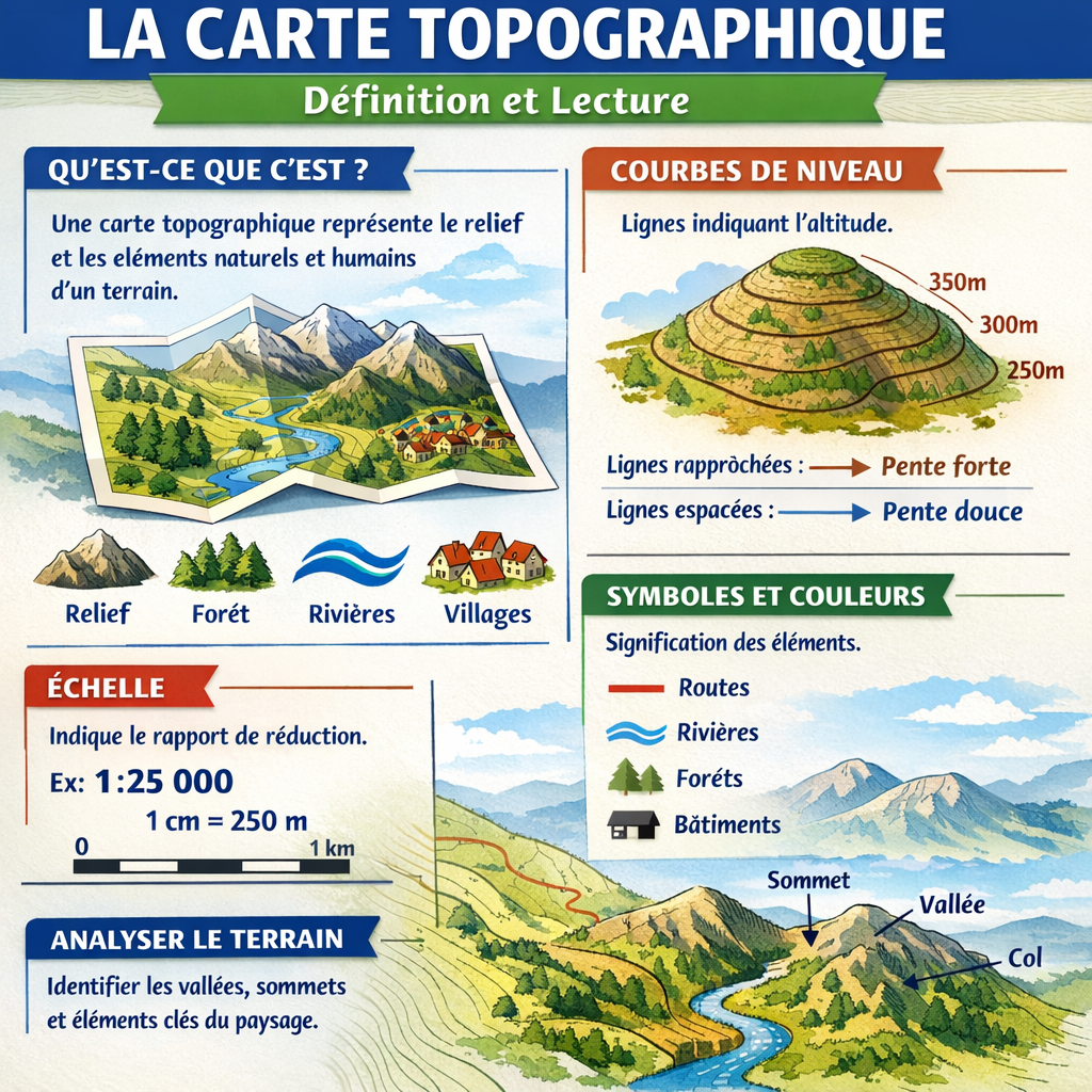 Carte topographique : comprendre et lire le relief facilement