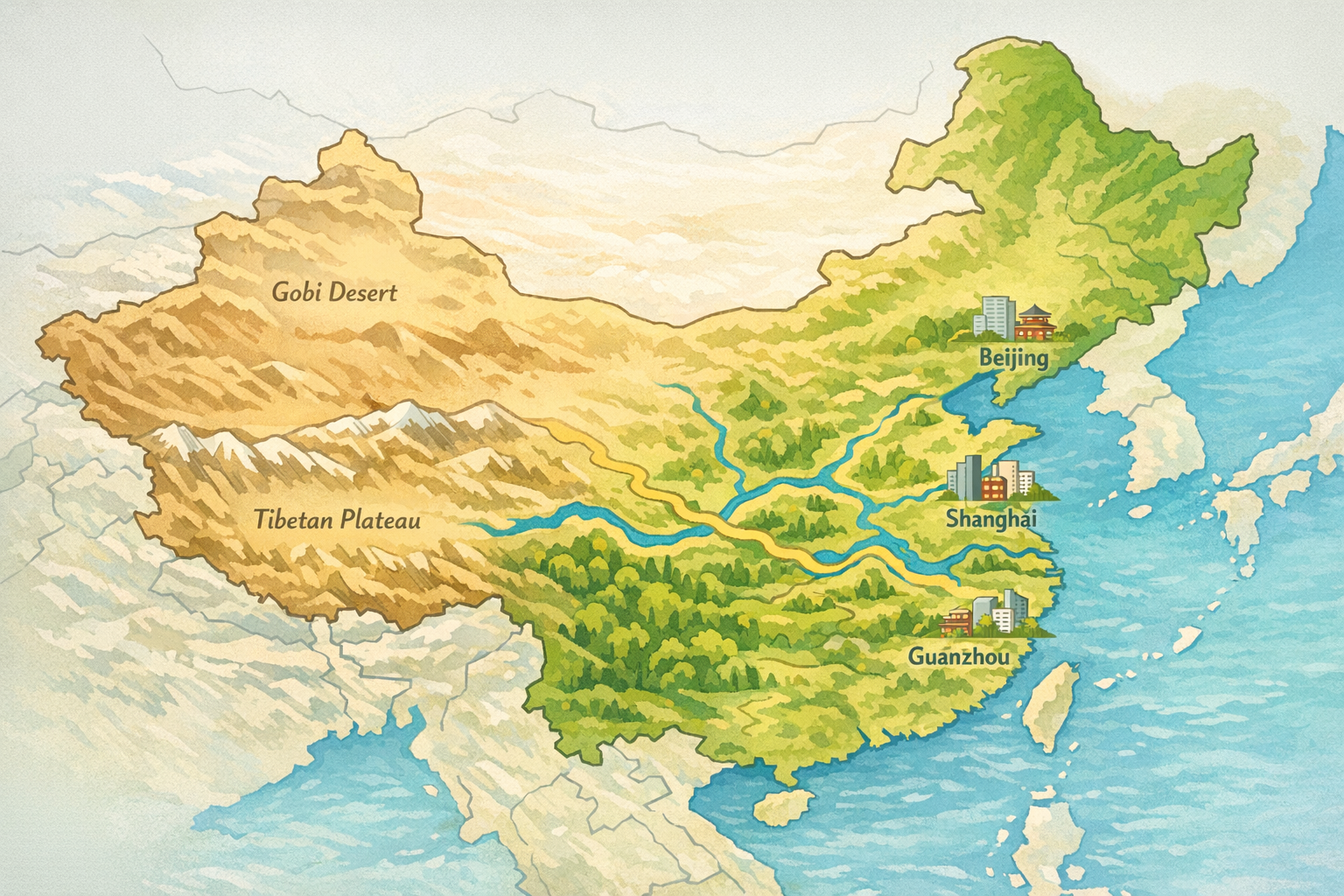 Chine géographie : repères clés pour réussir au lycée