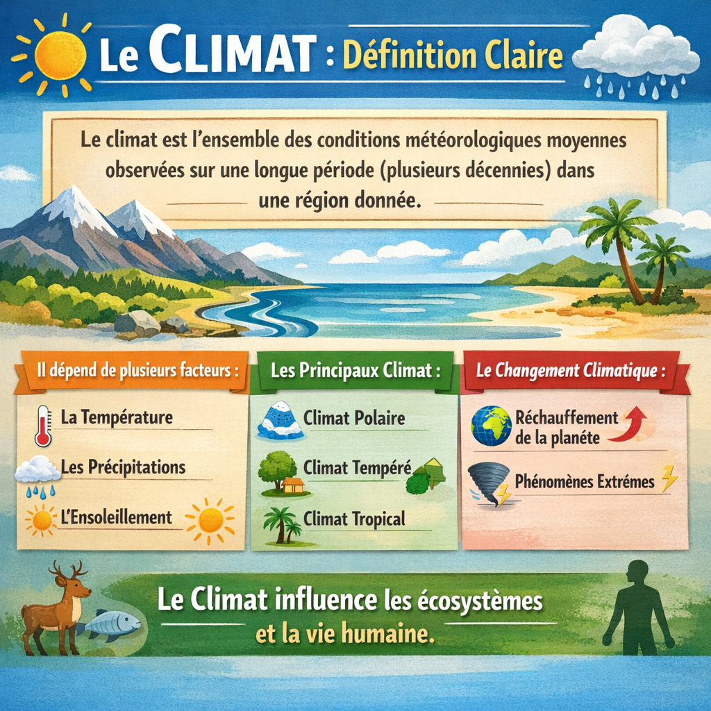 Climat def : définition simple et claire pour le lycée