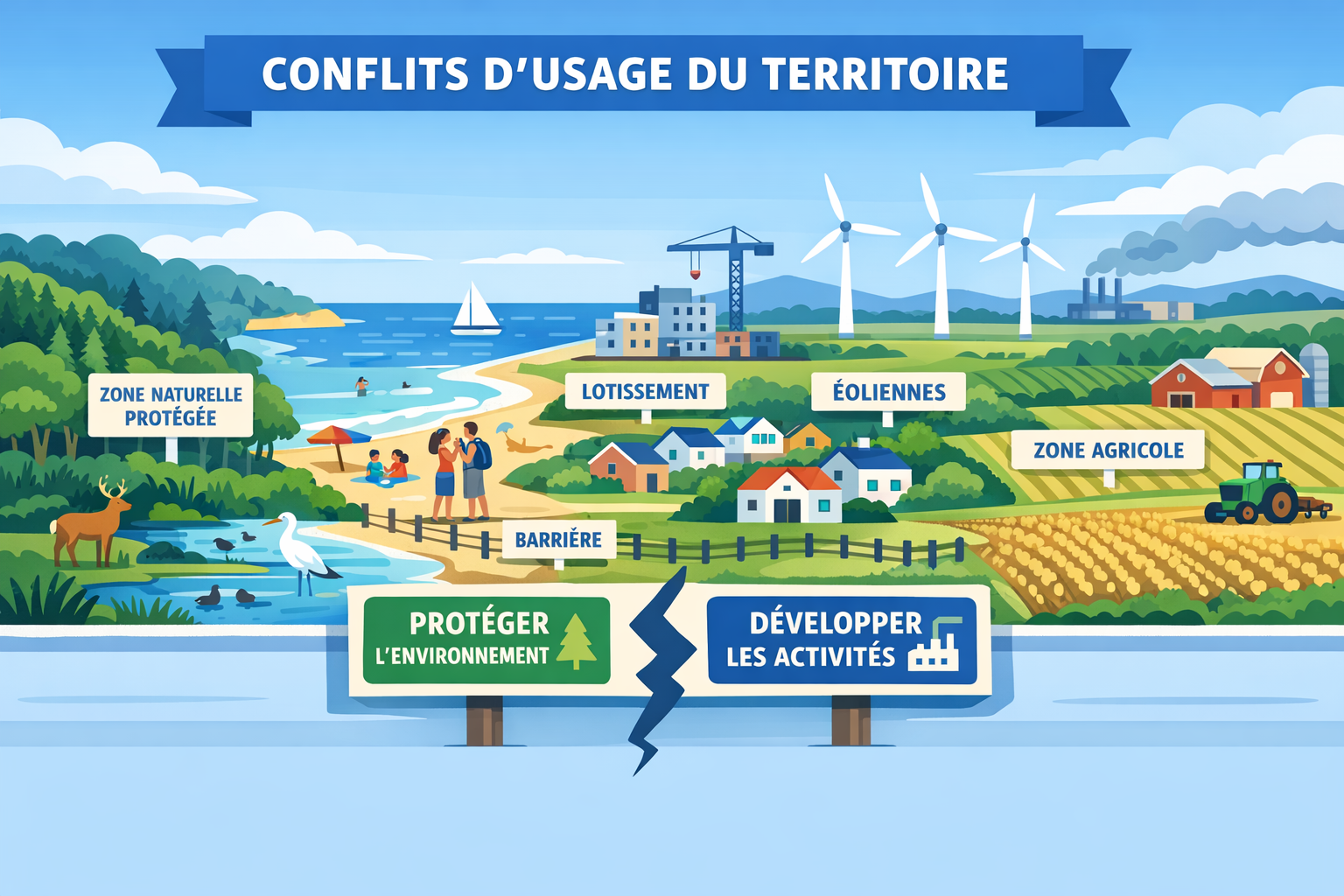 Conflit d’usage définition : explication simple et exemples
