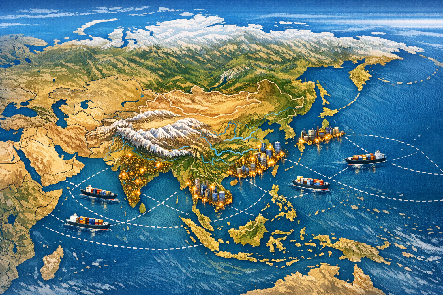 Continent Asie : définition, carte, populations et enjeux