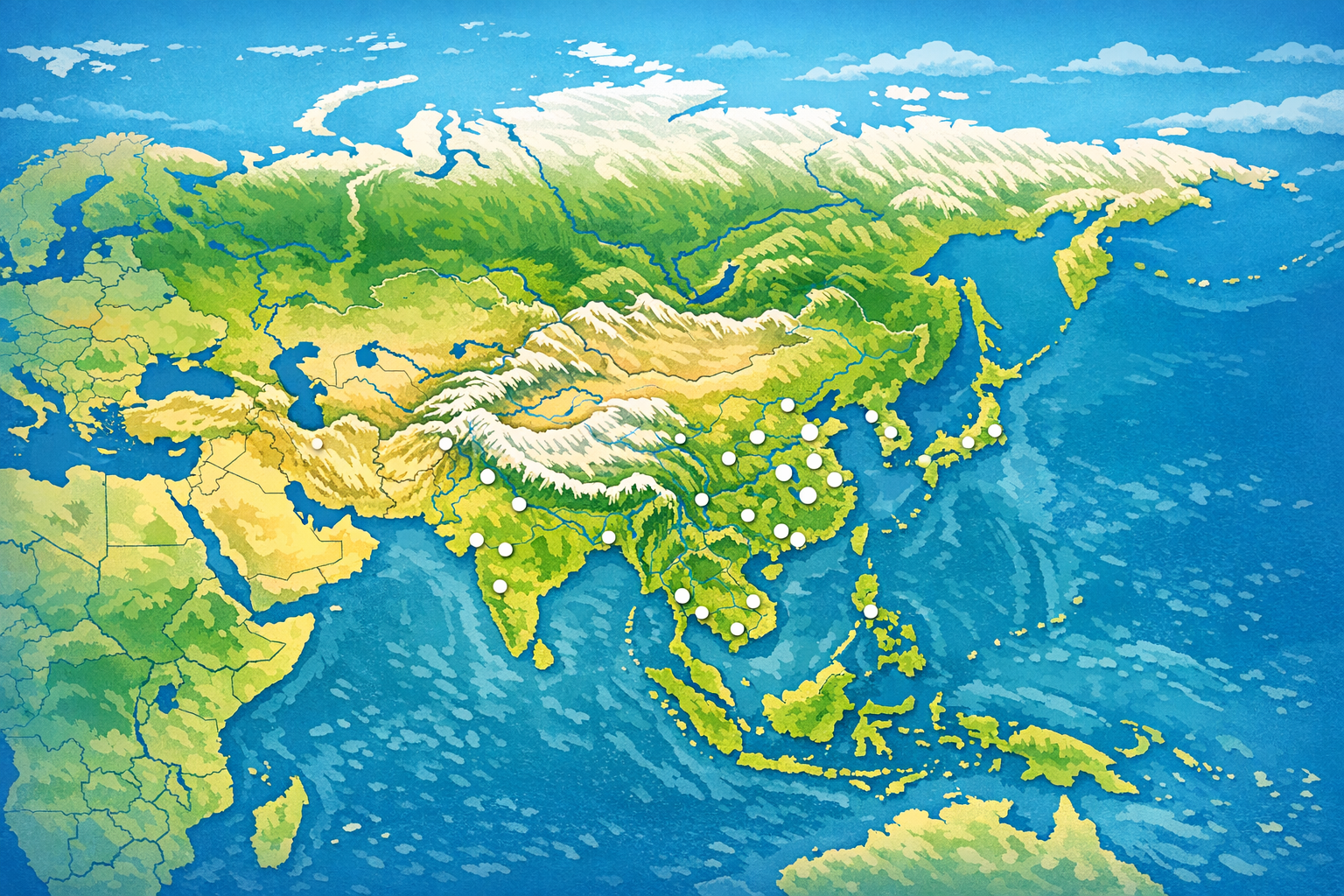 Continent Asie : définition, carte et repères essentiels
