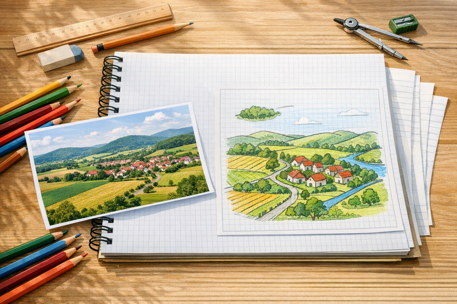 Croquis paysager : méthode simple pour le réussir au lycée