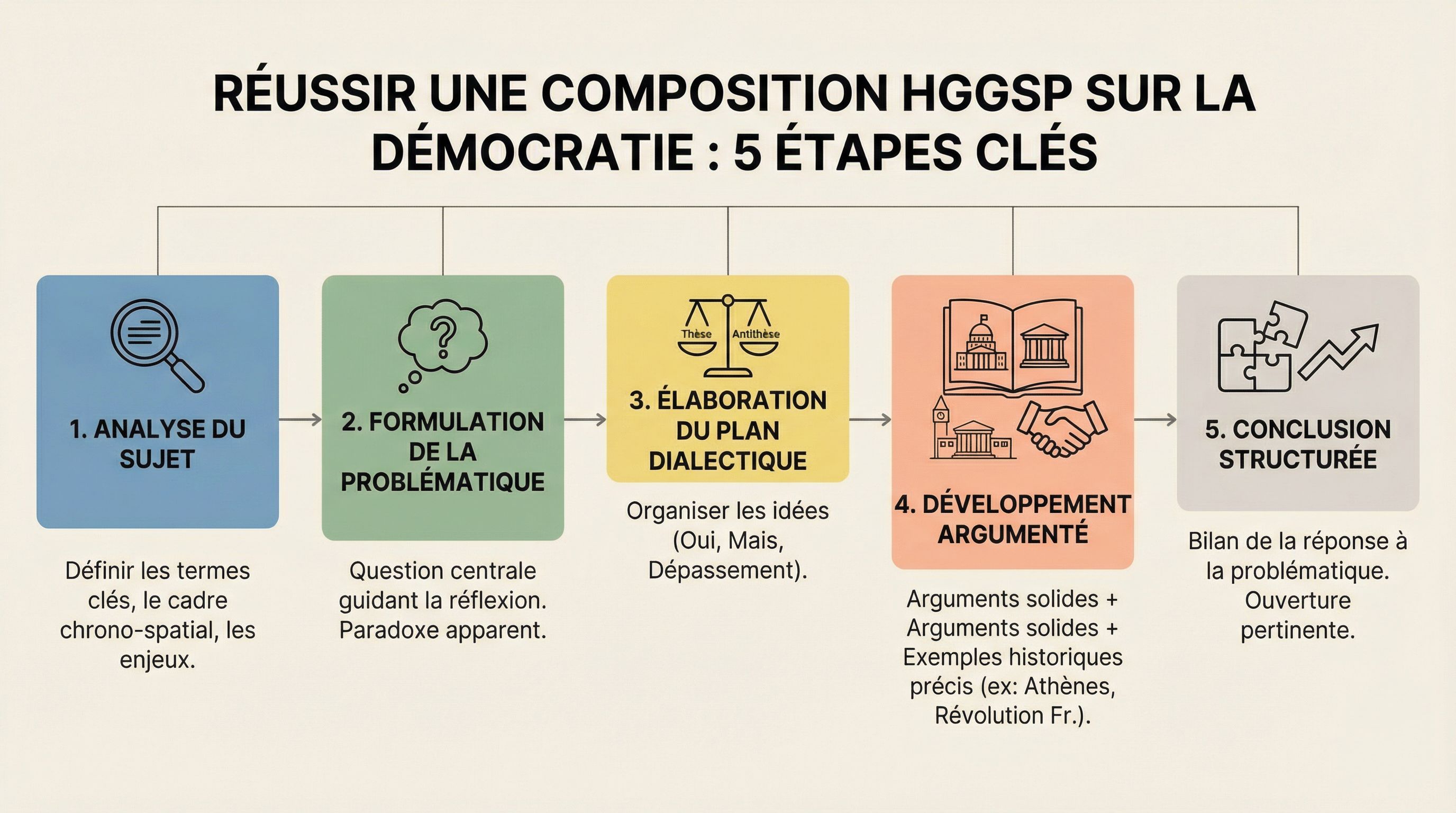S’entraîner à la composition HGGSP démocratie