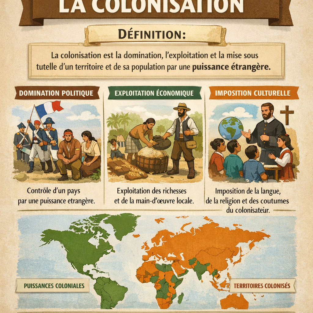 Définition colonisation : comprendre la notion simplement
