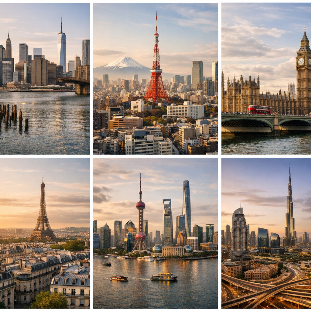 Comparatif inédit : New York, Tokyo, Londres, Paris, Shanghai et Dubaï