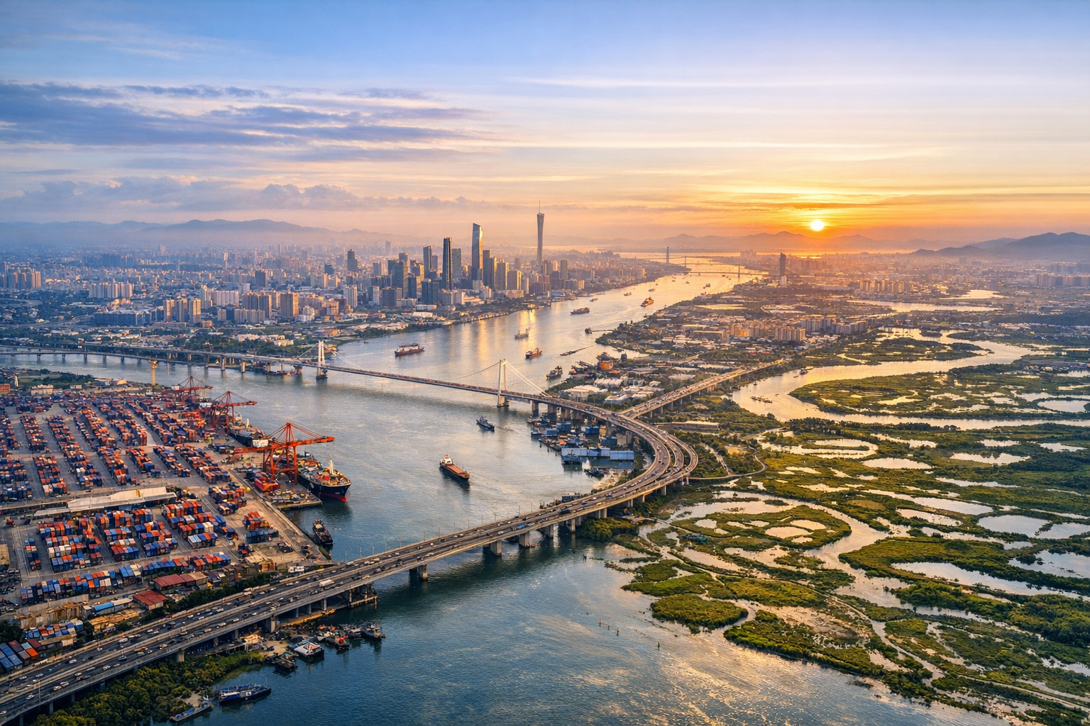 Delta de la rivière des Perles : comprendre cette mégalopole