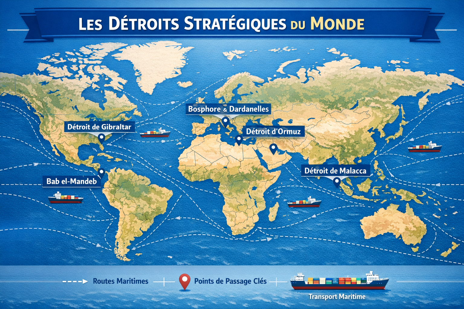 Détroit du monde : comprendre les passages maritimes clés