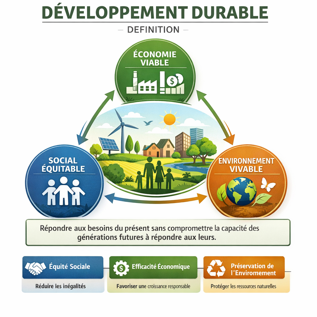 Développement durable définition : explication simple pour le lycée