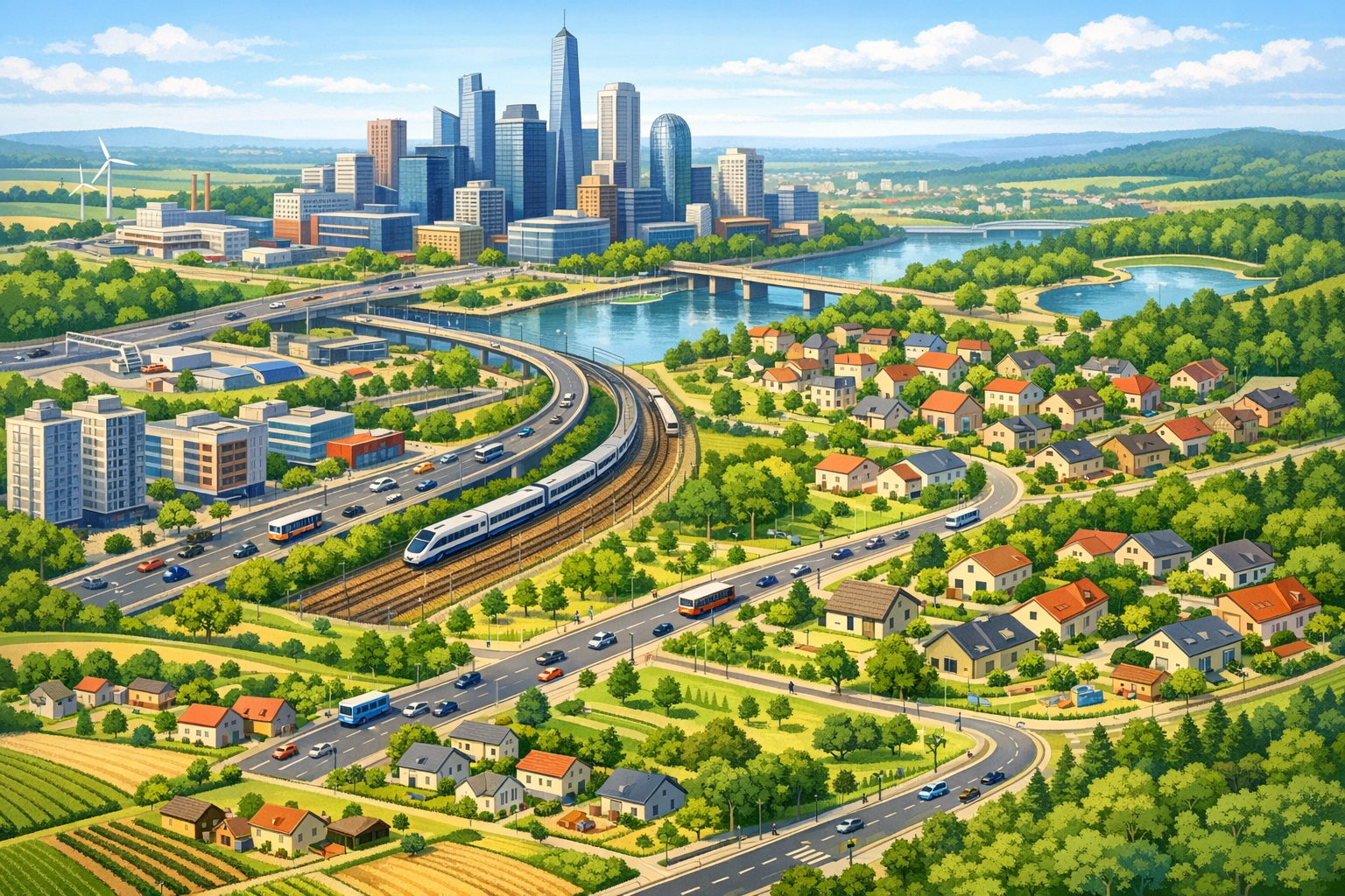 Espaces urbain : définition simple et repères pour le lycée