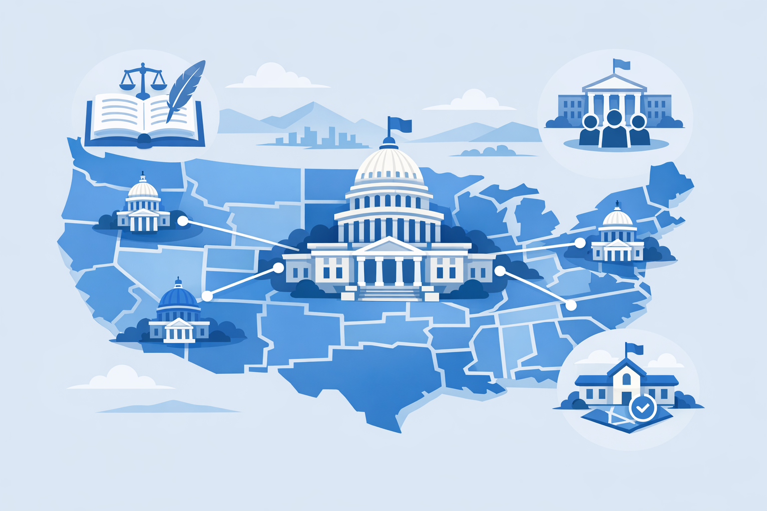 État fédéral : définition simple, exemples et différences