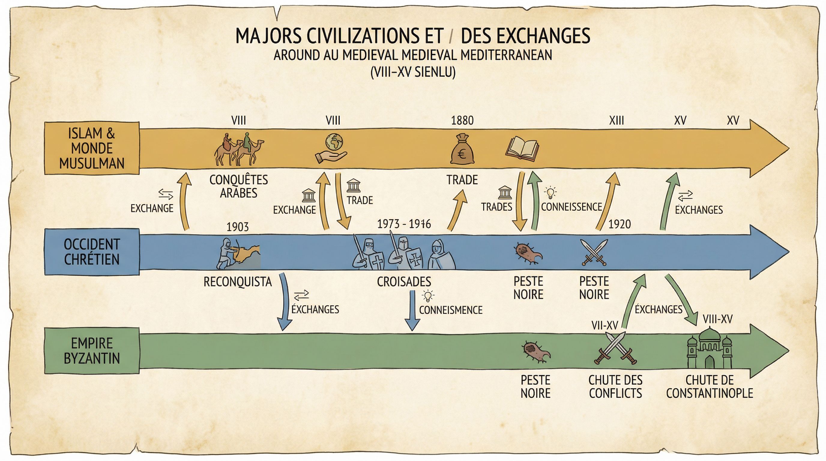 Exercices corrigés Méditerranée médiévale Seconde