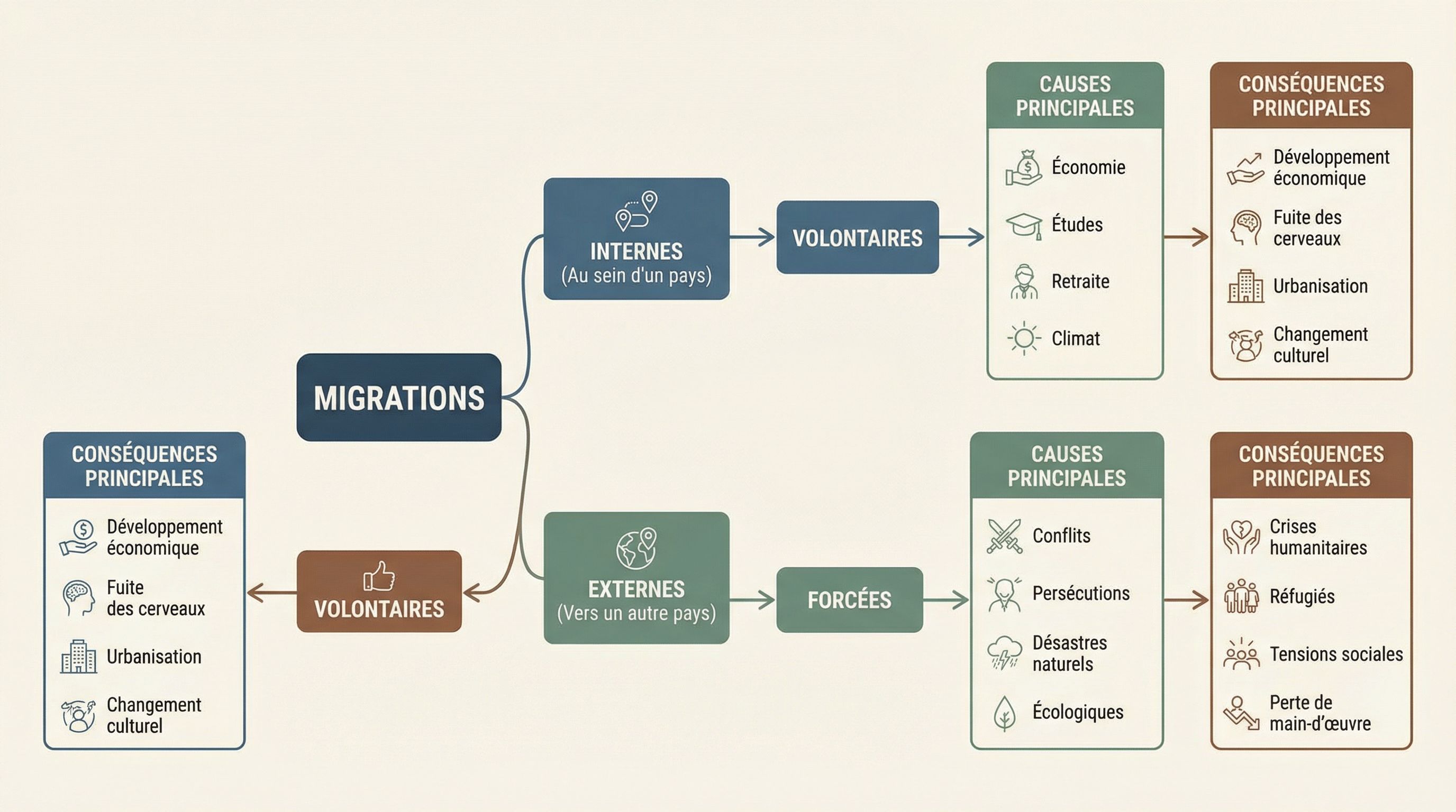 Exercices sur les migrations en classe de 4e
