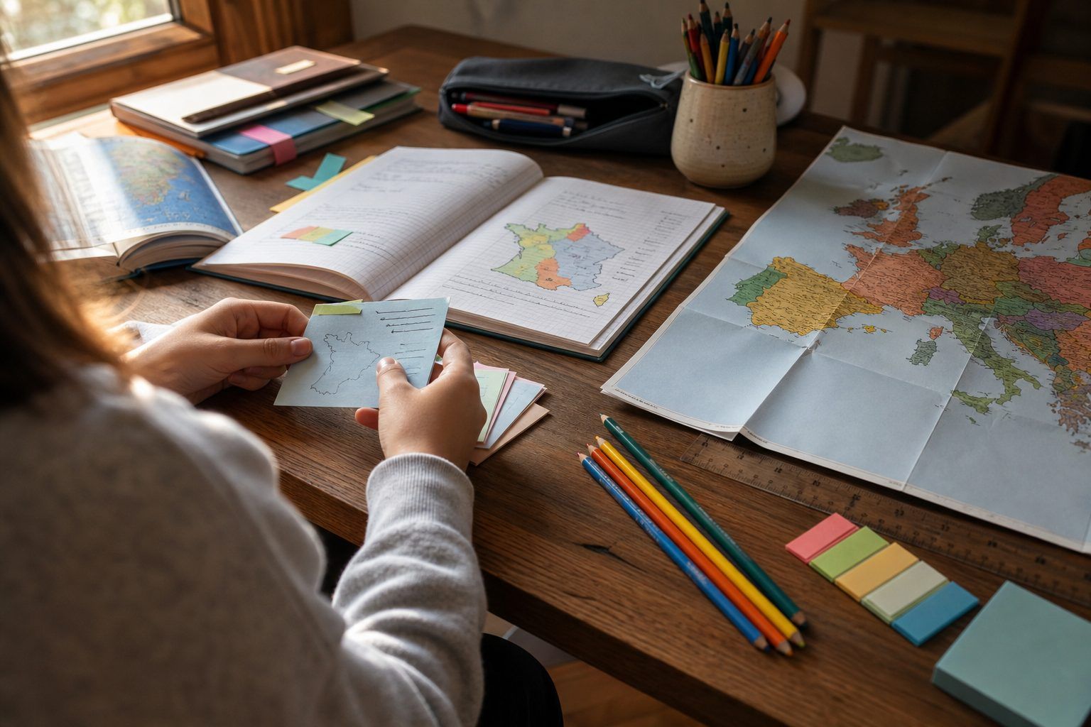 Fiches de géographie et EMC : passer du cours aux cartes et aux exemples