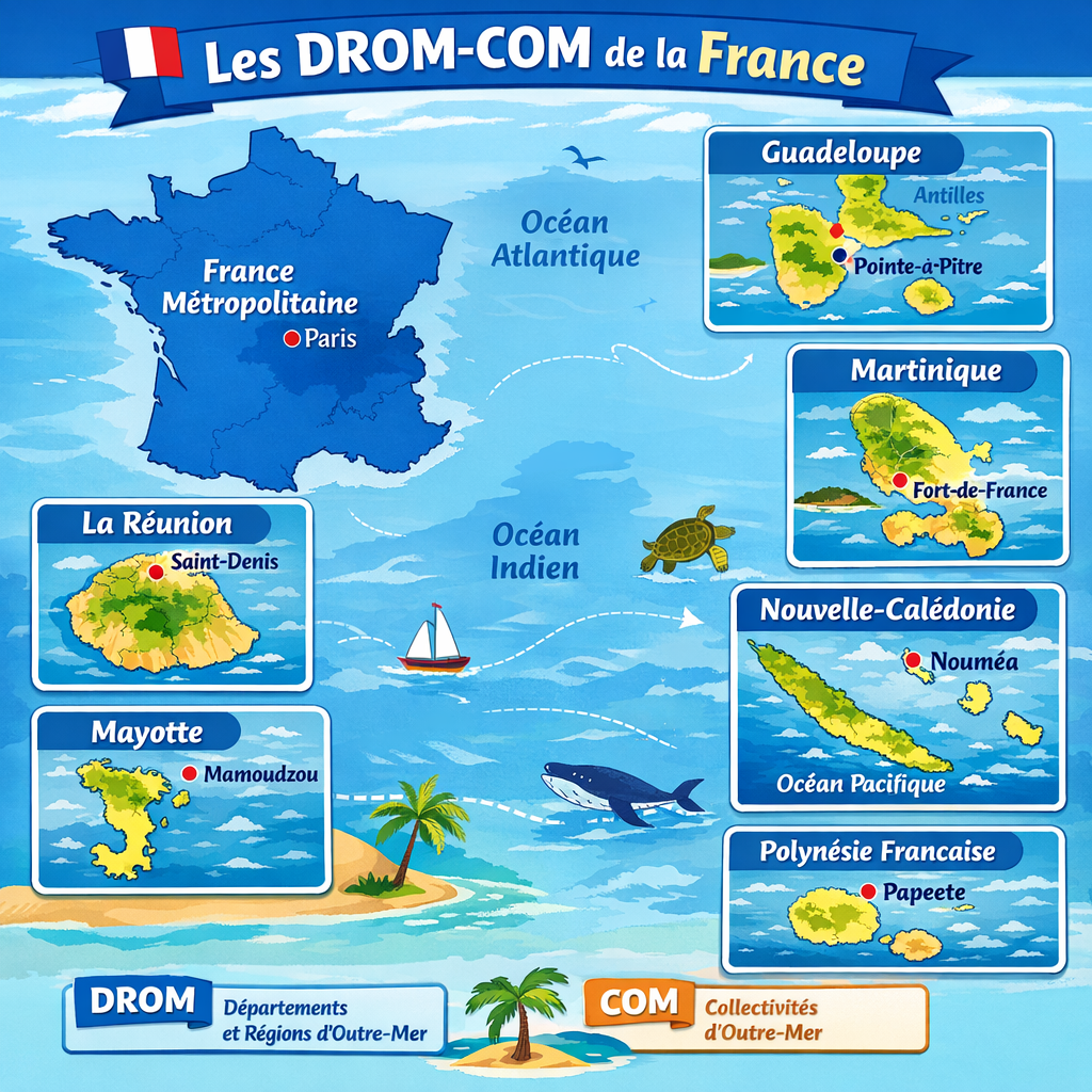 France DOM-TOM : comprendre les DROM et COM