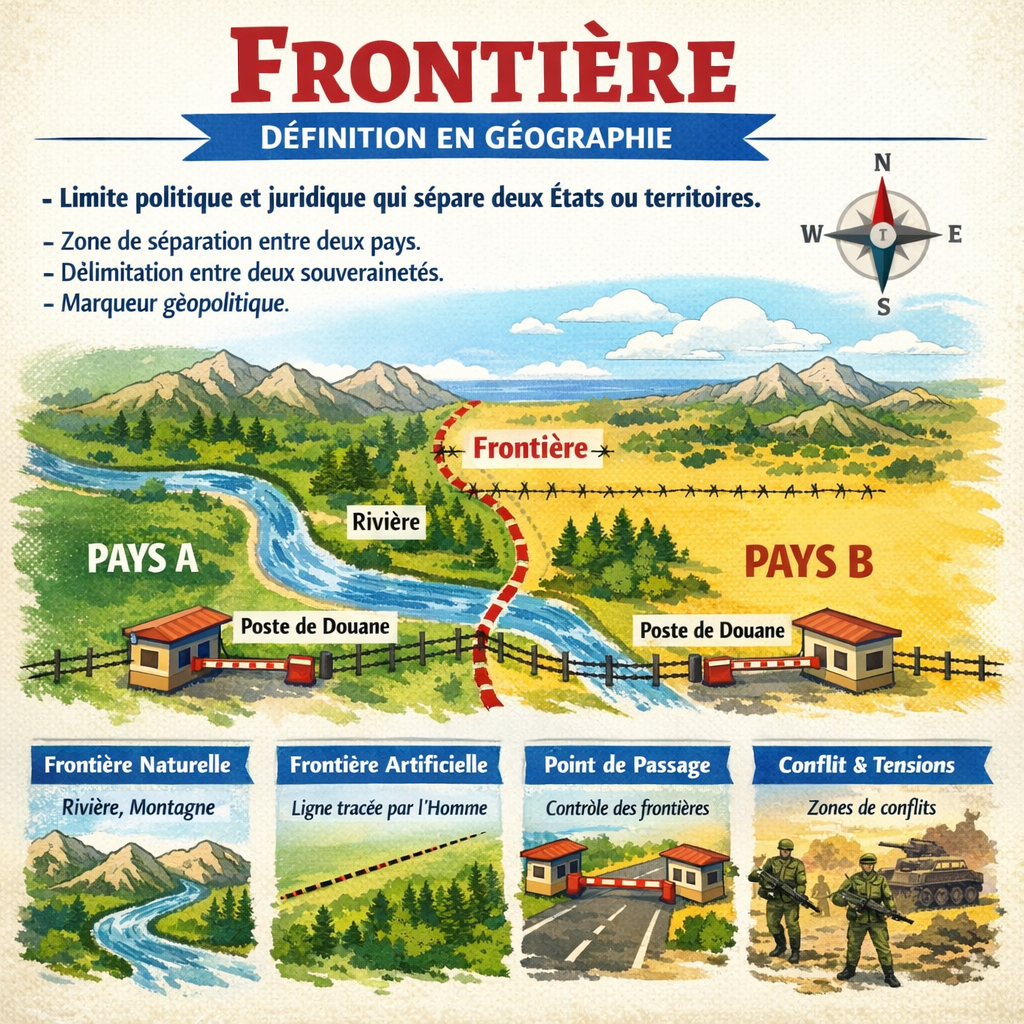 Frontière : définition simple et enjeux en géographie