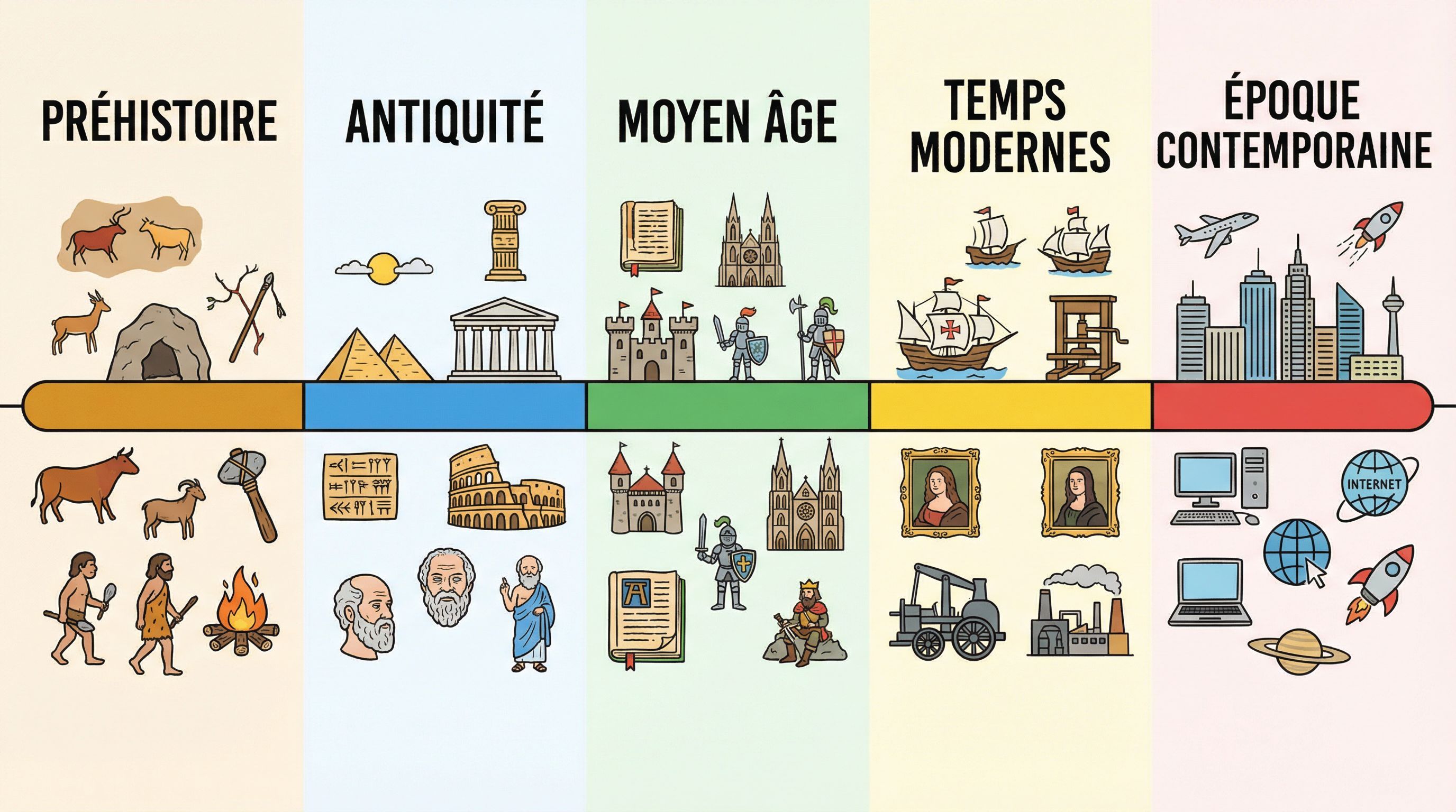 Exercices sur la frise chronologique de l’humanité