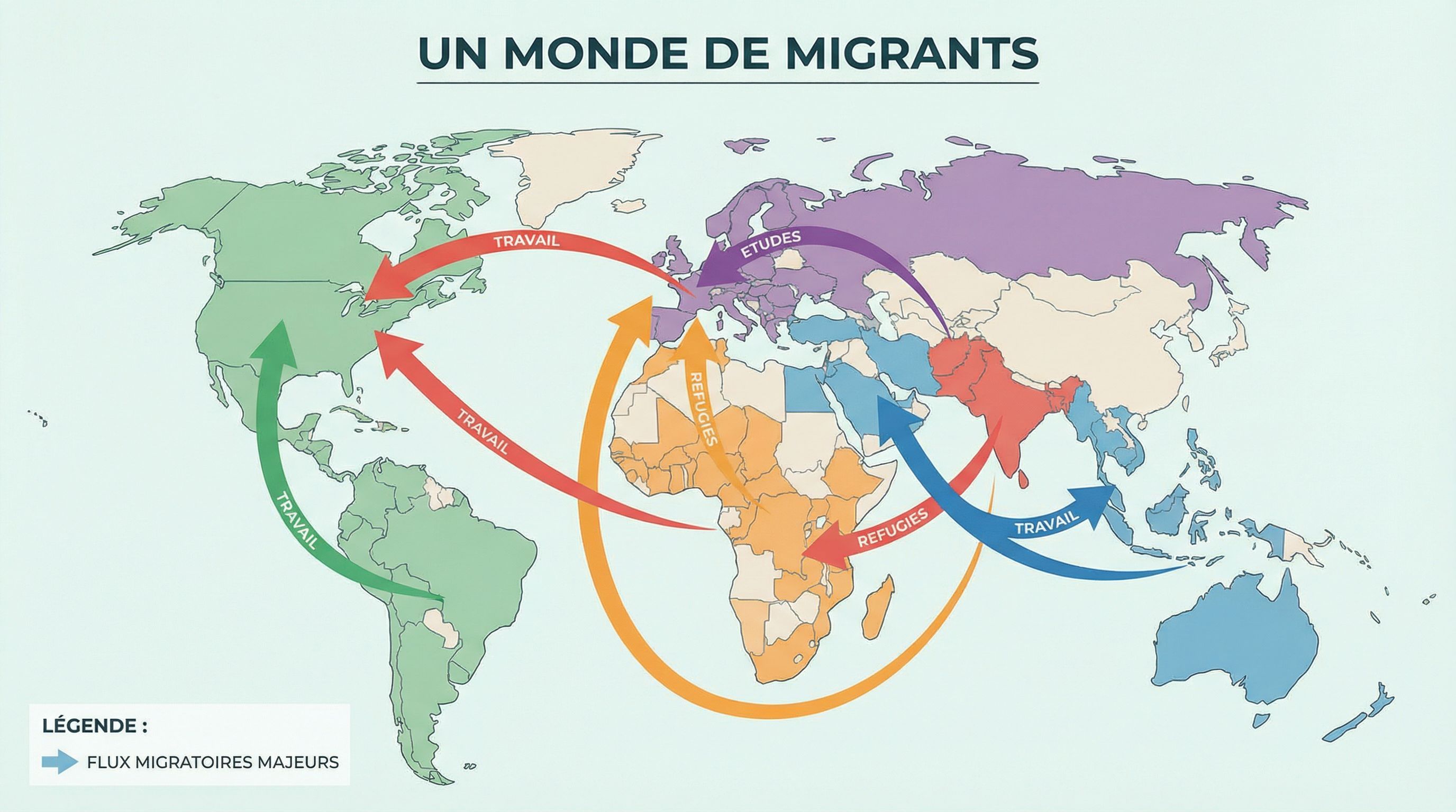 Un monde de migrants 4ème : exercices et révision
