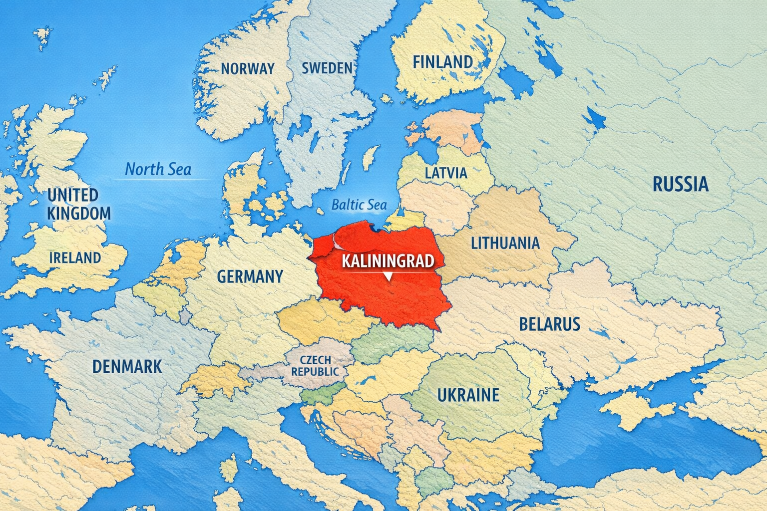 Kaliningrad carte : où se situe l’enclave russe ?