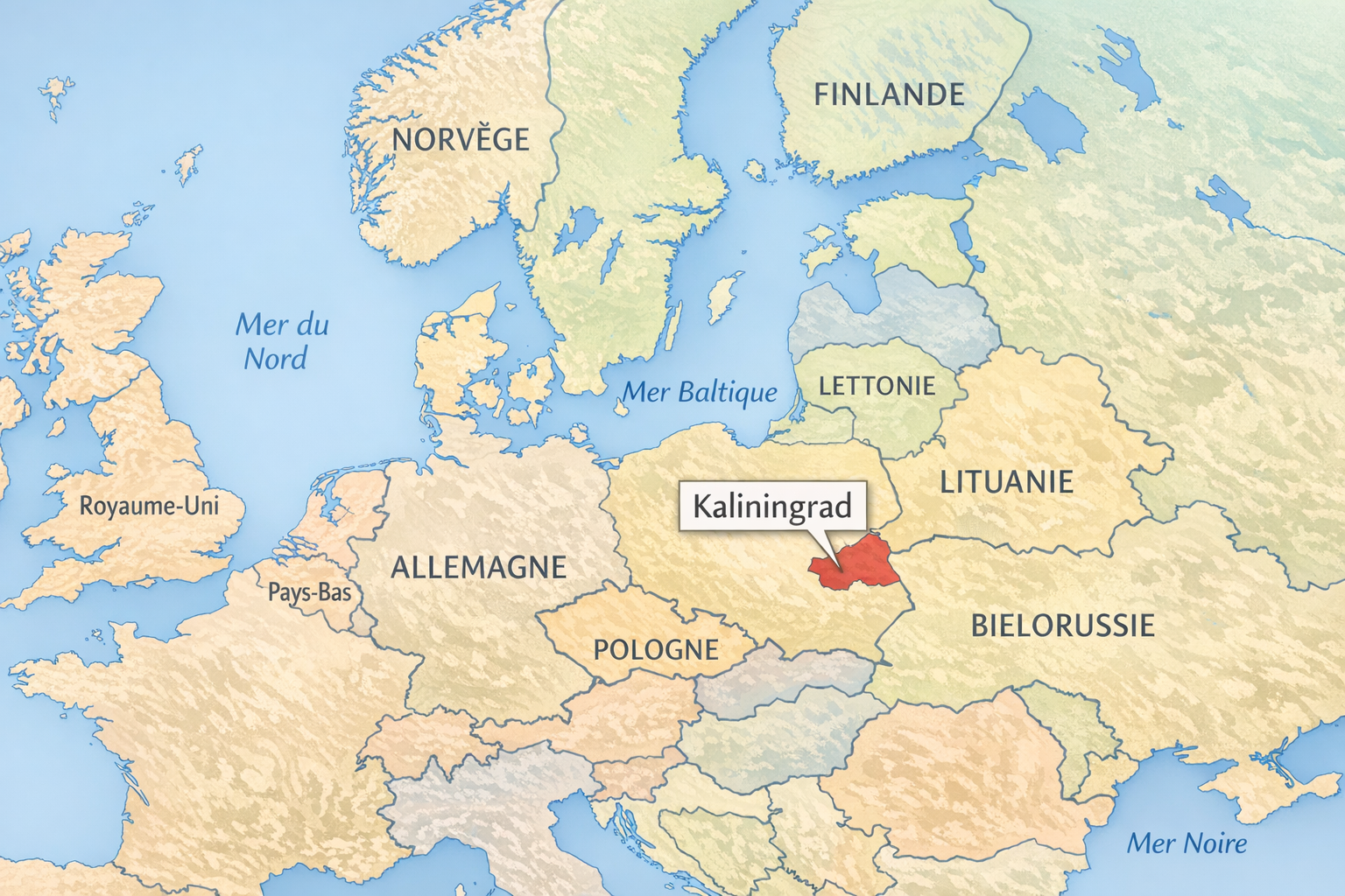Kaliningrad carte : localiser l’enclave russe en Europe