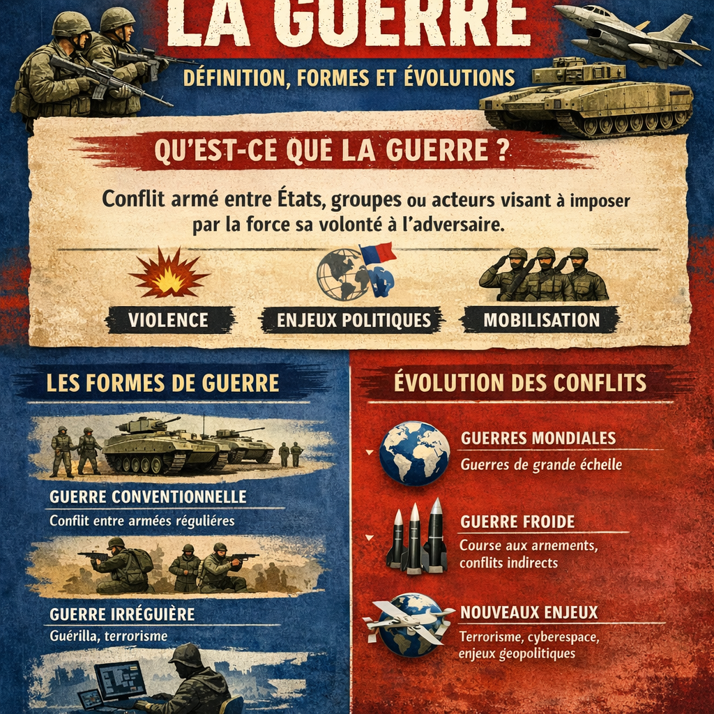 La guerre : définition, formes et évolutions à retenir