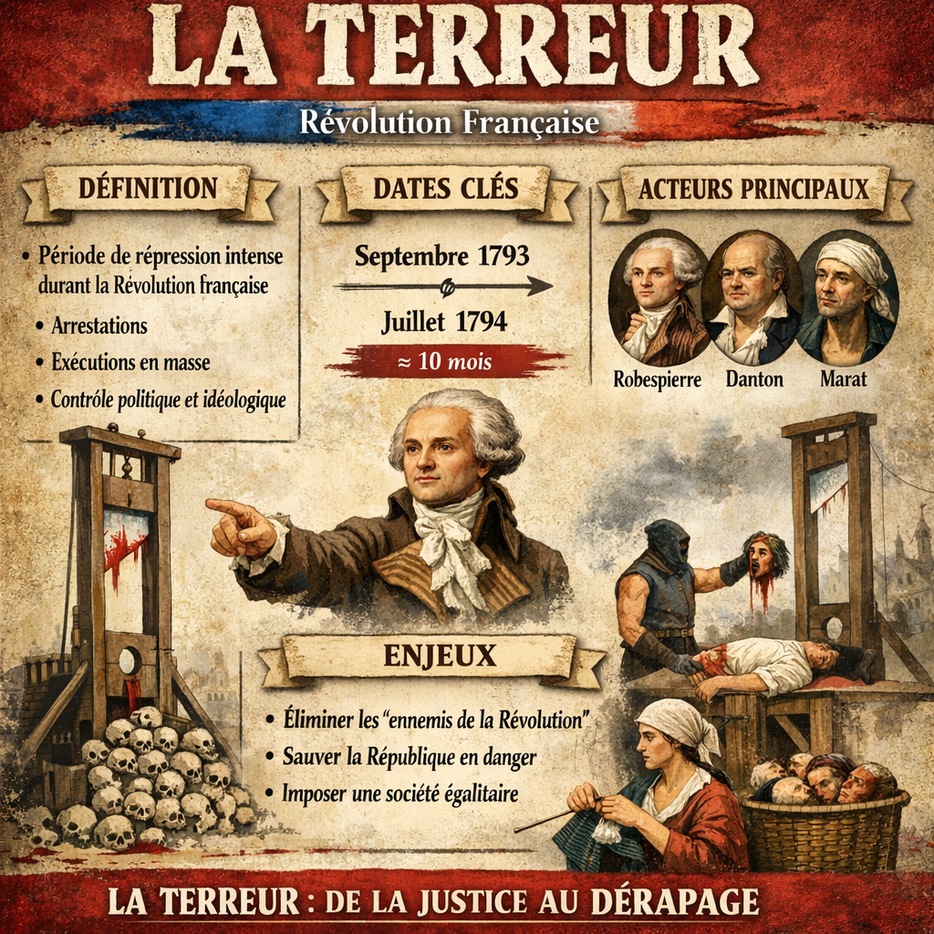 La Terreur : comprendre 1793-1794 simplement