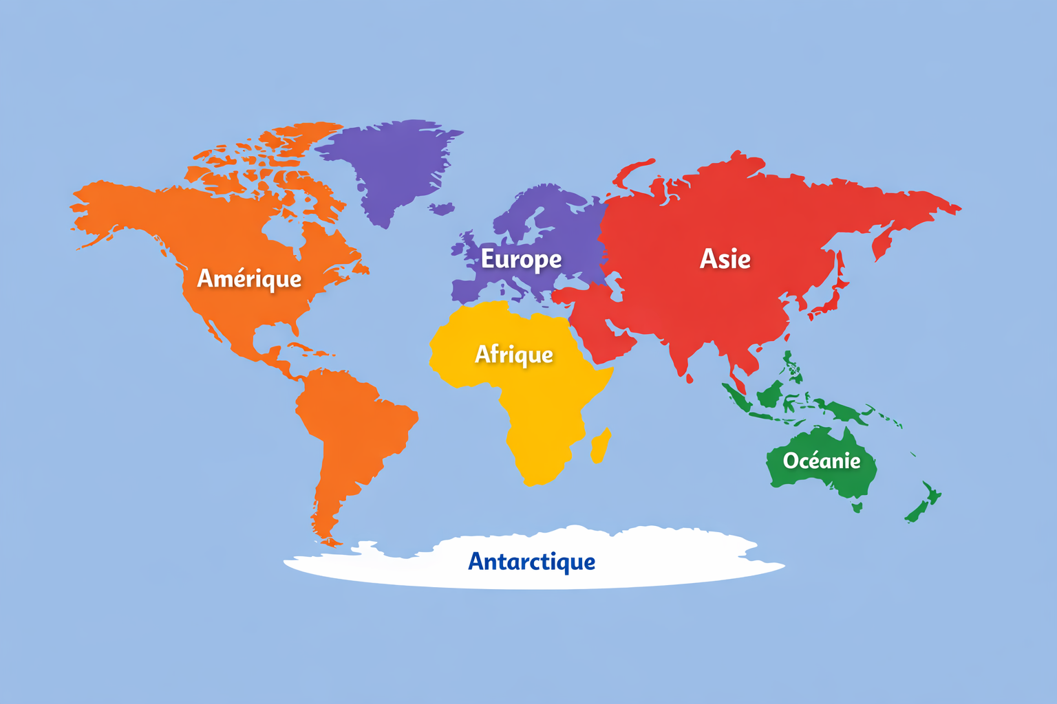 Les 6 continents : liste, définition et différences