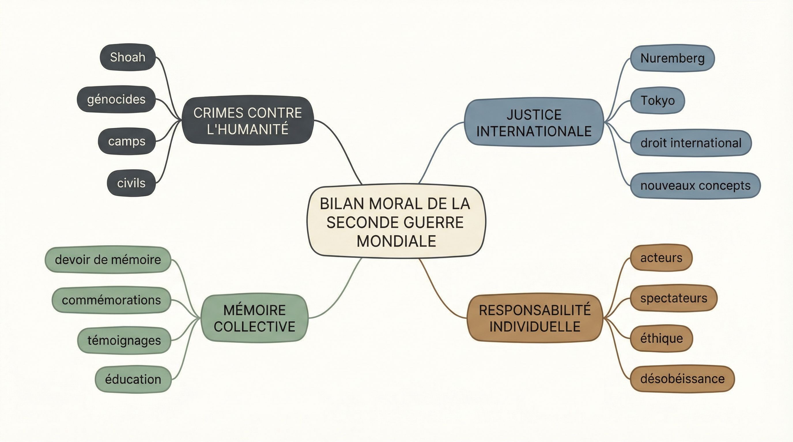 Bilan moral de la Seconde Guerre mondiale : entraînement