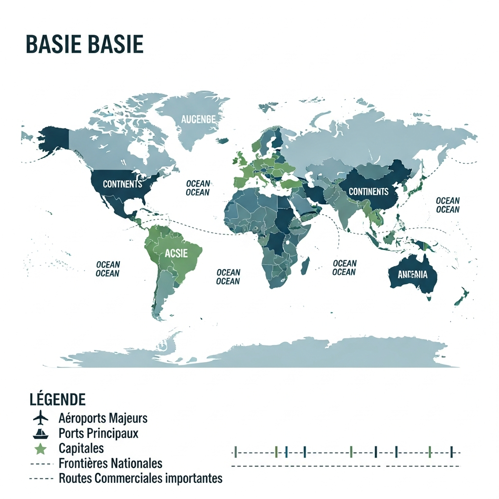 Maîtriser le fond de carte monde en géographie