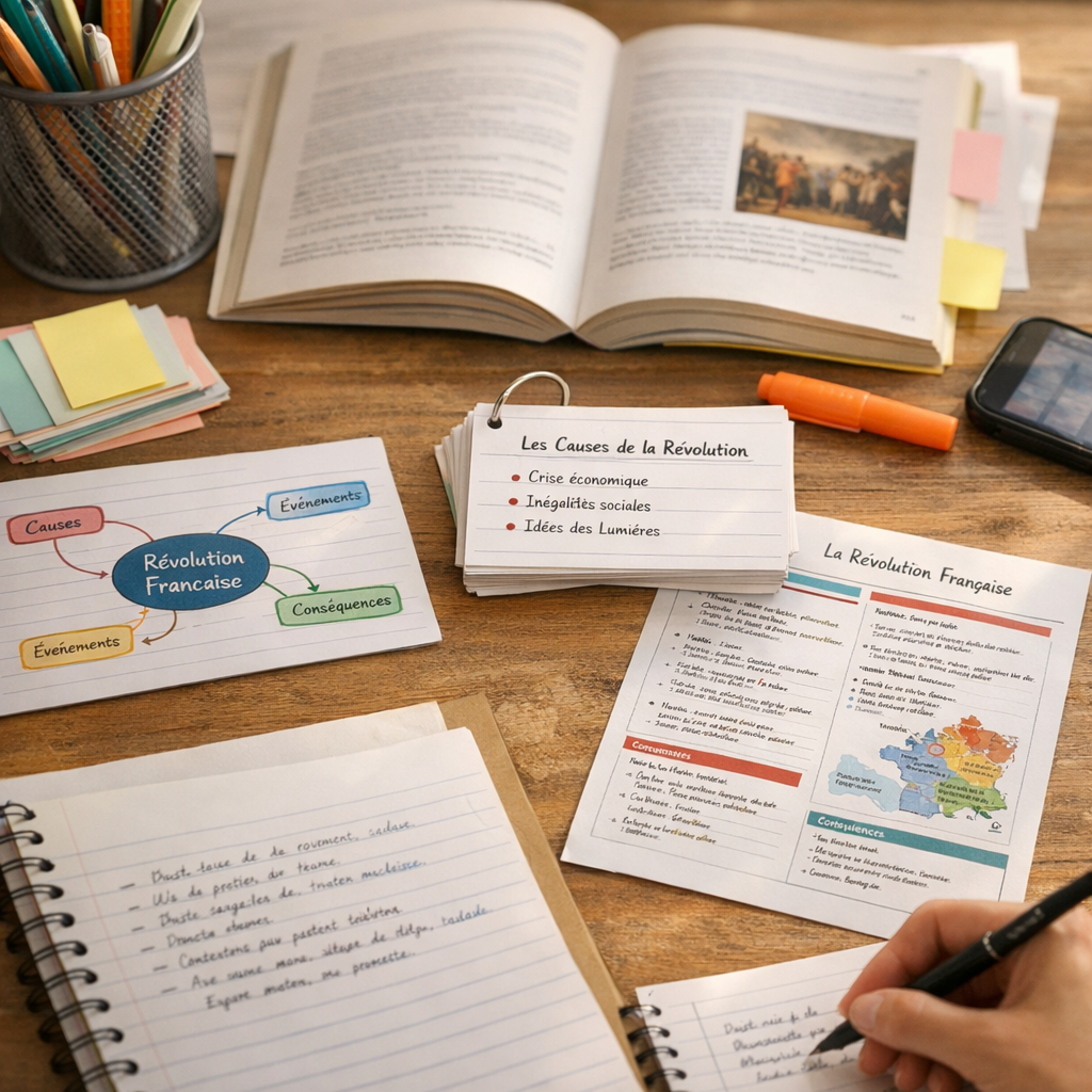 Quels formats de fiches de révision sont les plus efficaces selon le chapitre ?