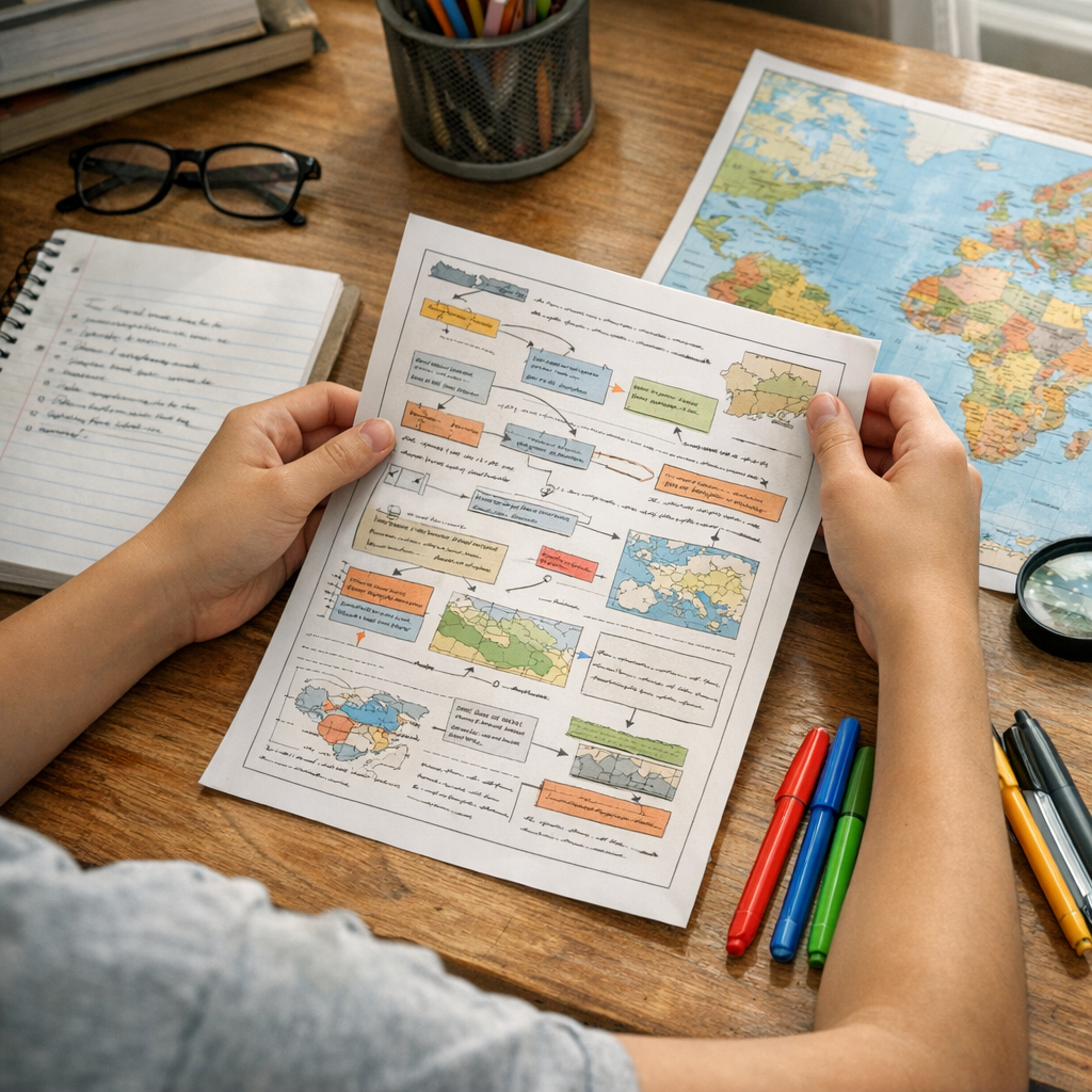 Comment faire une fiche de révision collège en PDF, méthode HGLycée ?