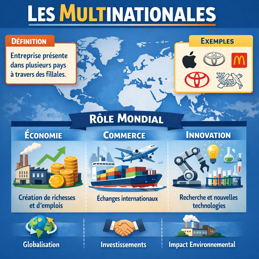 Multinationale : définition simple, exemples et rôle mondial