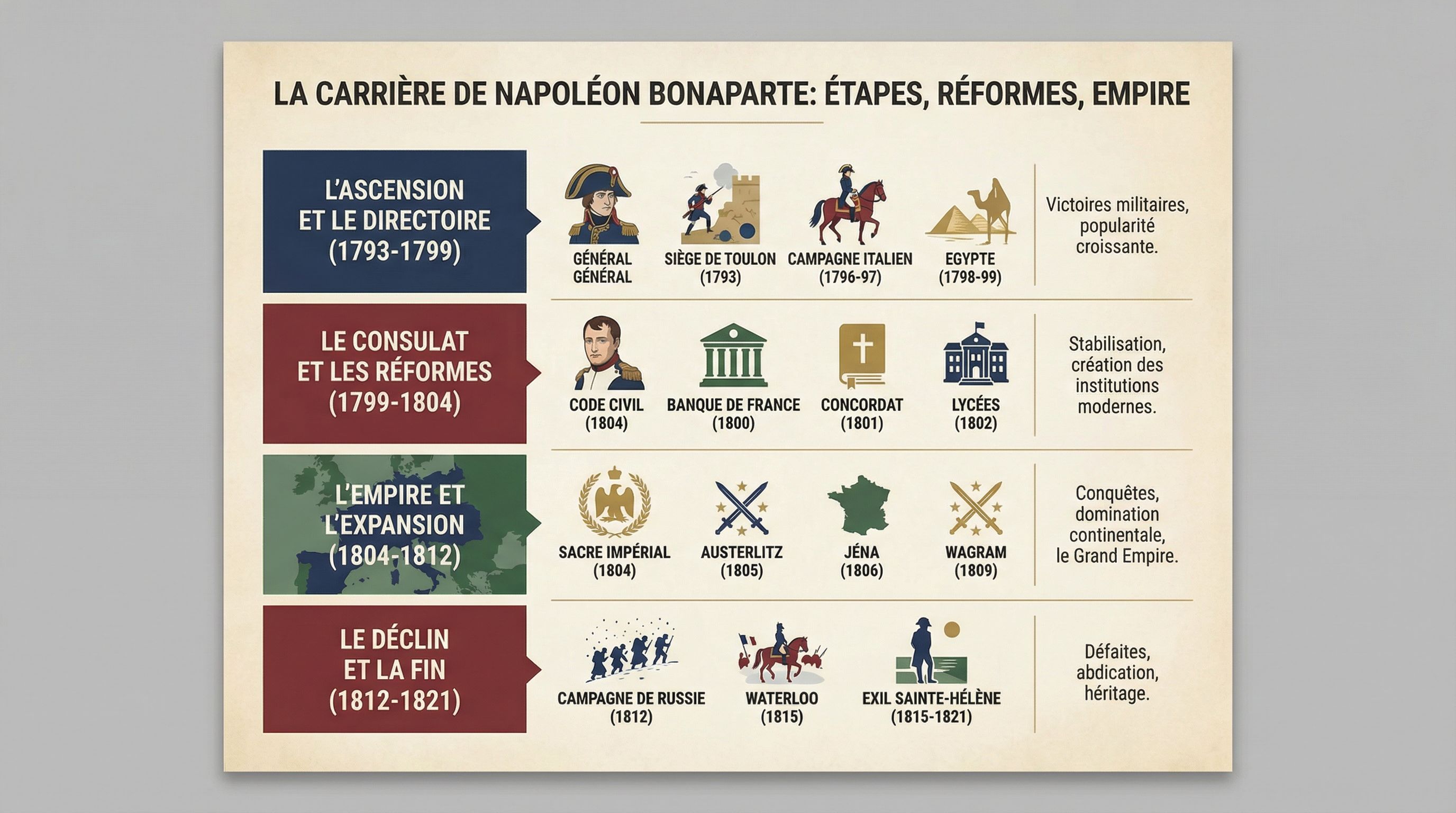 Napoléon cours et exercices pour la Première
